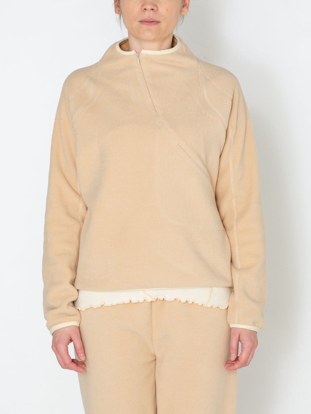 CAMPER H/Z PULLOVER POLY MICRO FLEECE AM-C0109 Cream