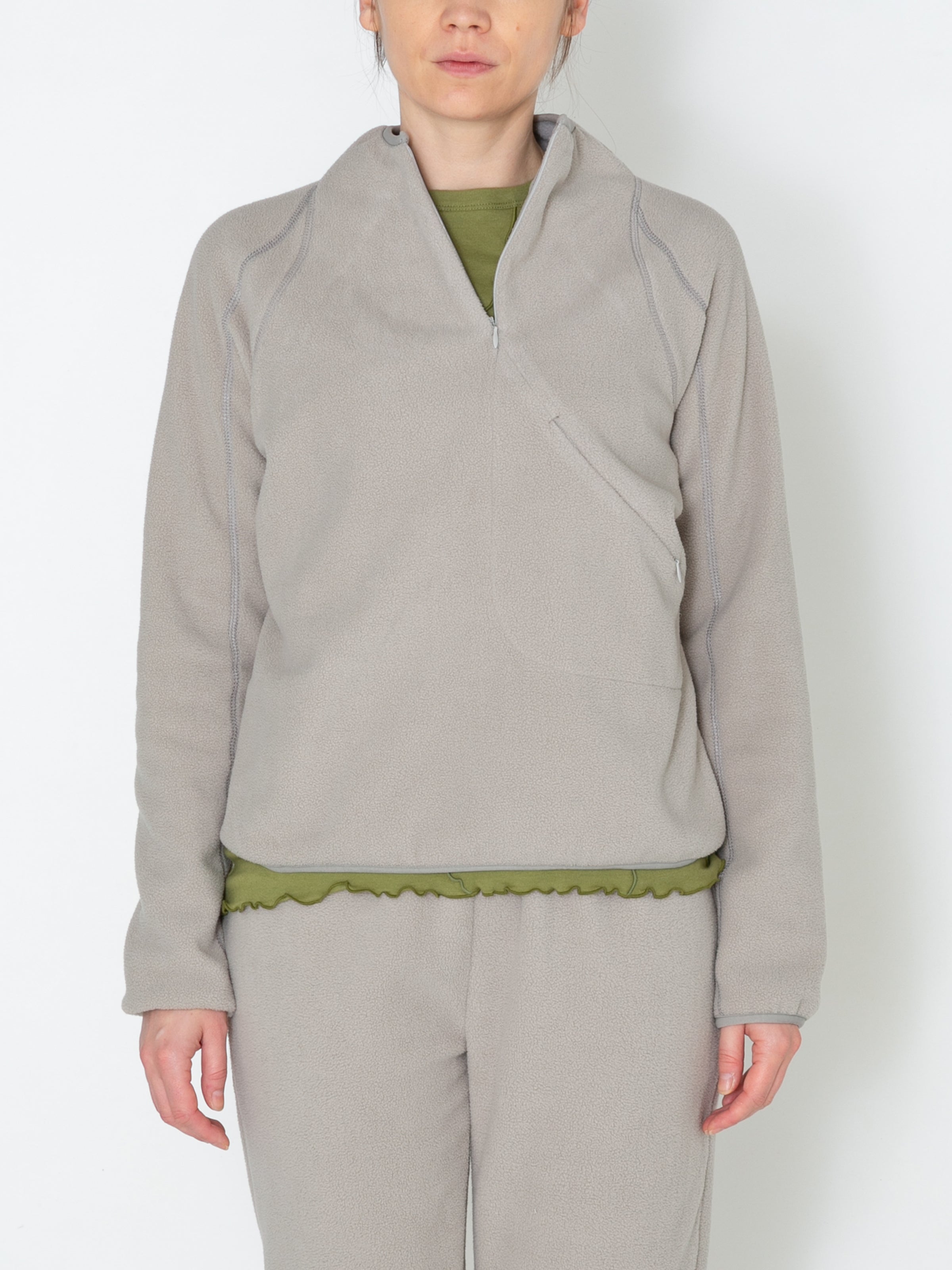 CAMPER H/Z PULLOVER POLY MICRO FLEECE AM-C0109 Gray