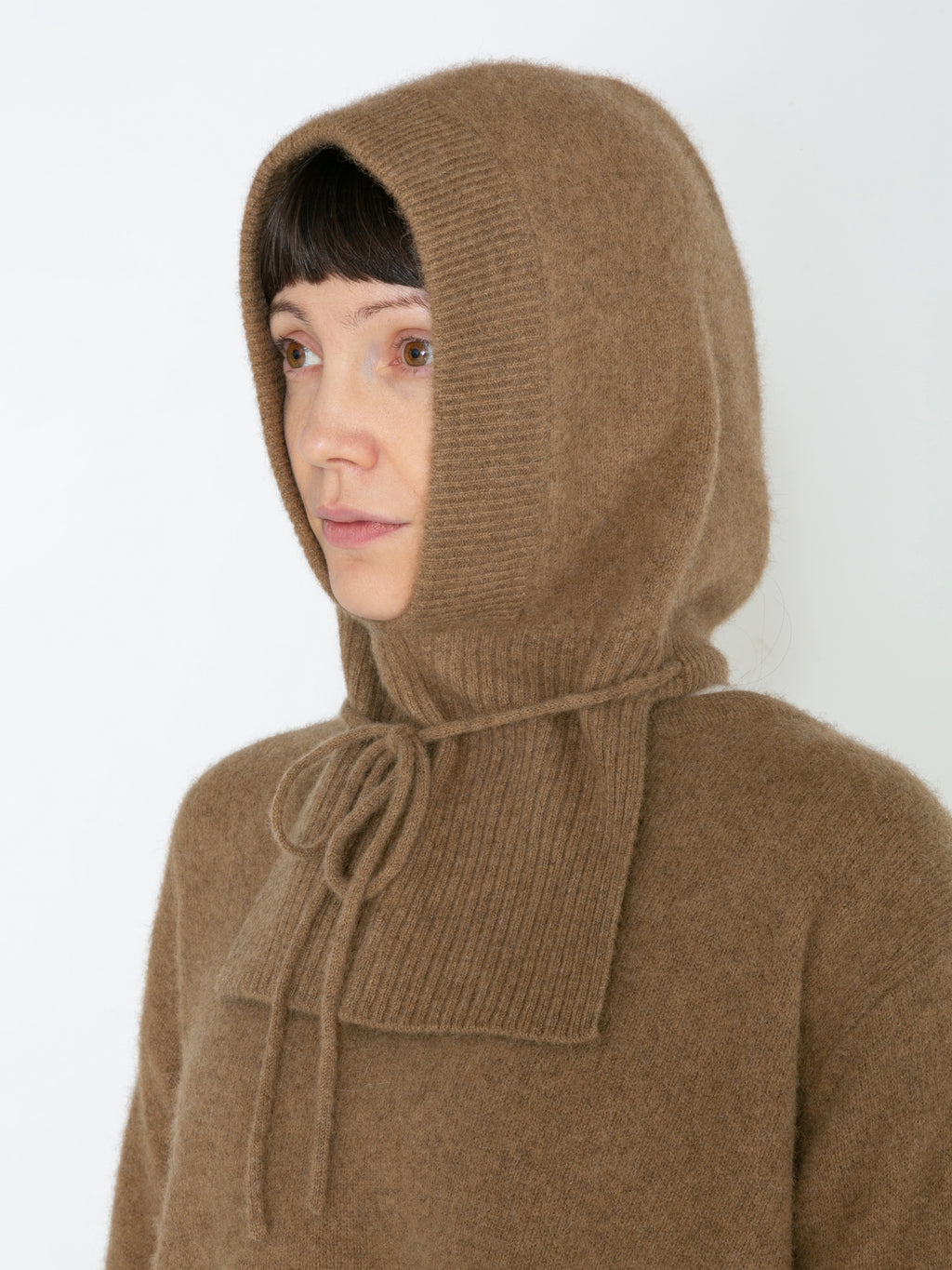 LOVER HOODED YAK WOOL KNIT AM-K0108 Beige