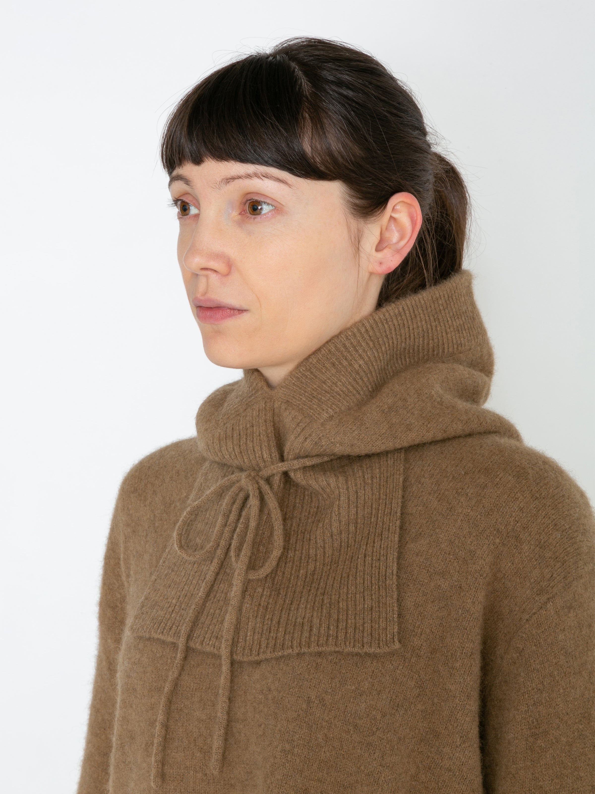 LOVER HOODED YAK WOOL KNIT AM-K0108 Beige