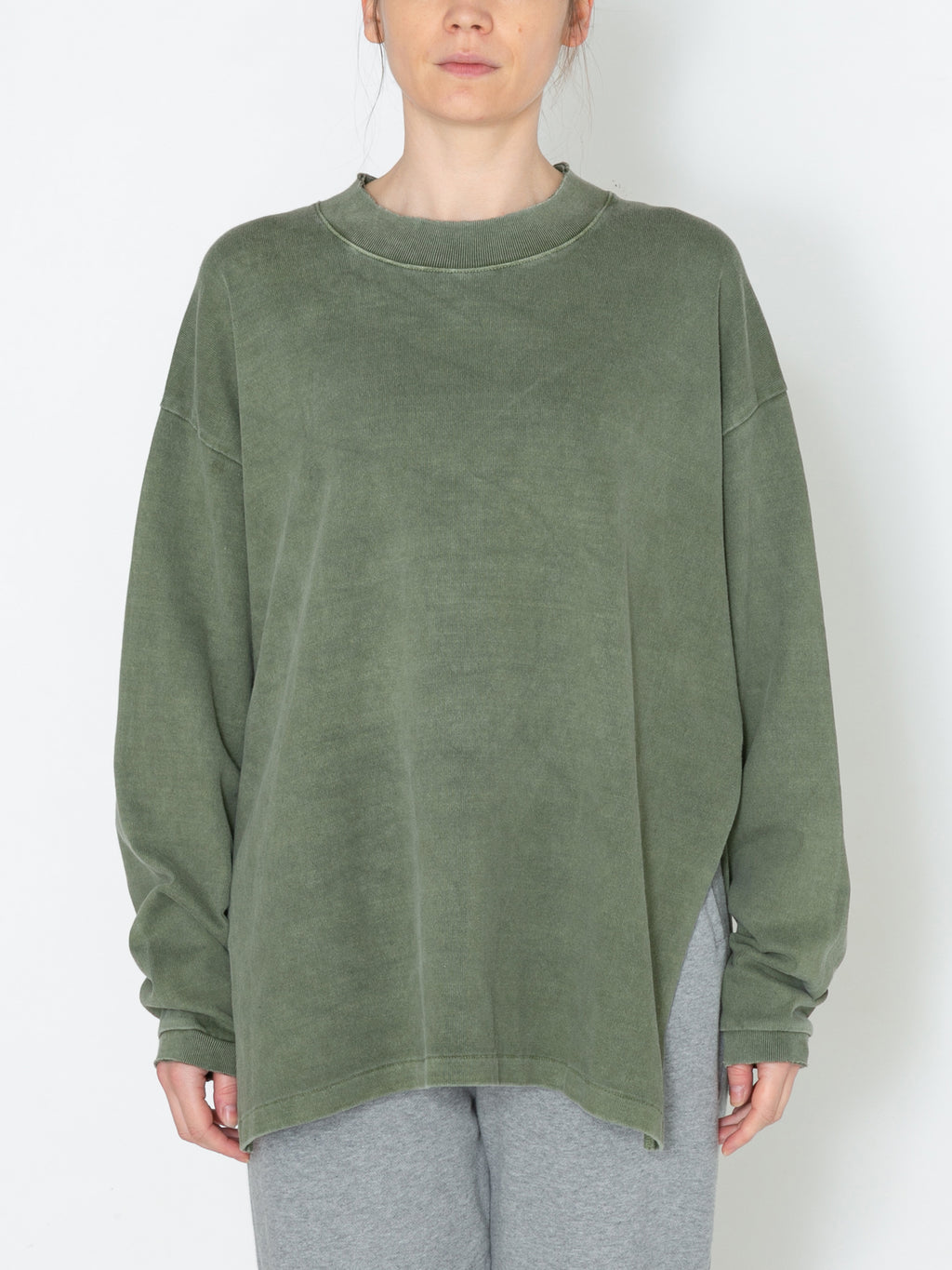 BAGGY L/S TEE COTTON JERSEY AM-C0108 Olive