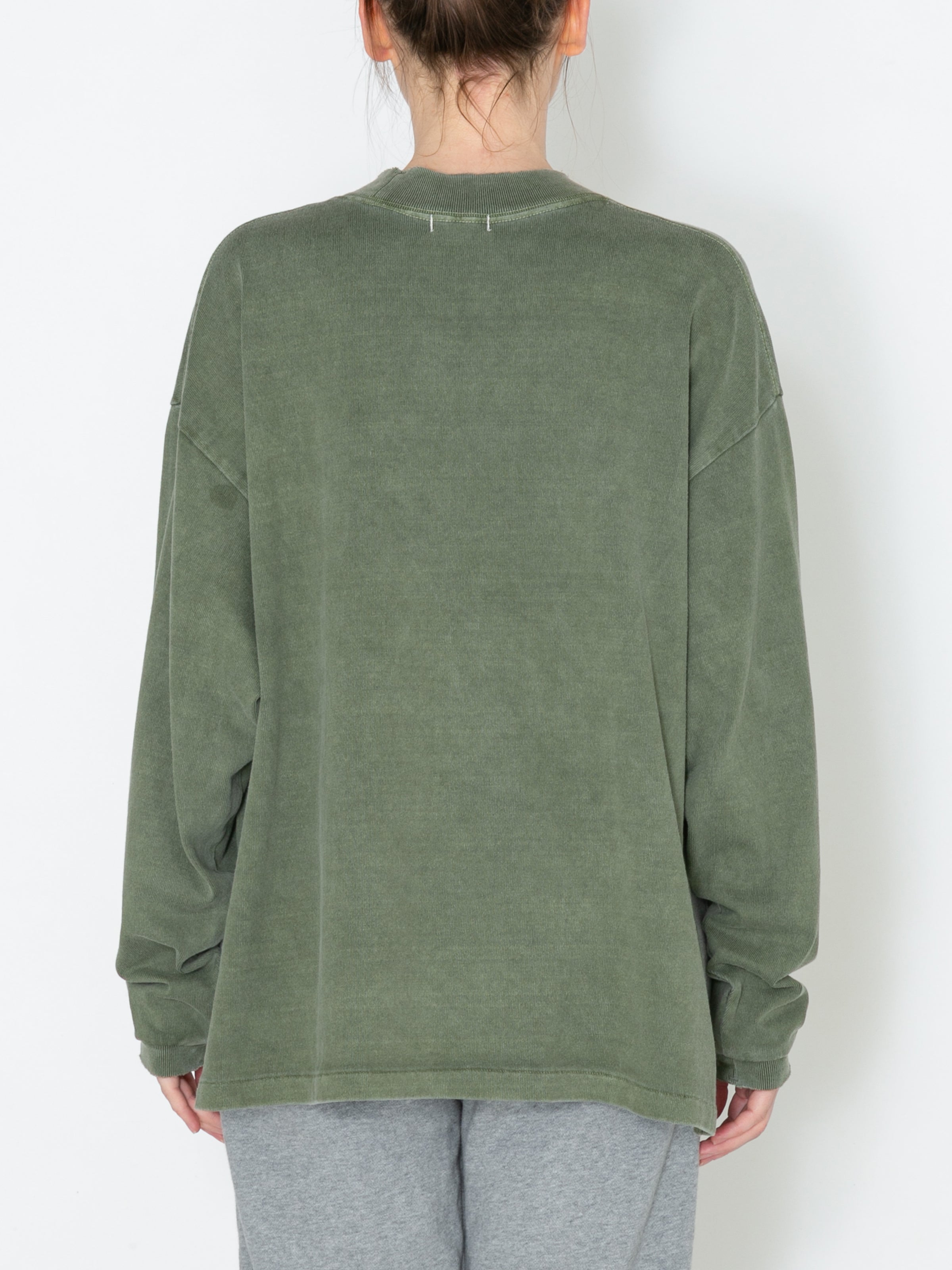 BAGGY L/S TEE COTTON JERSEY AM-C0108 Olive