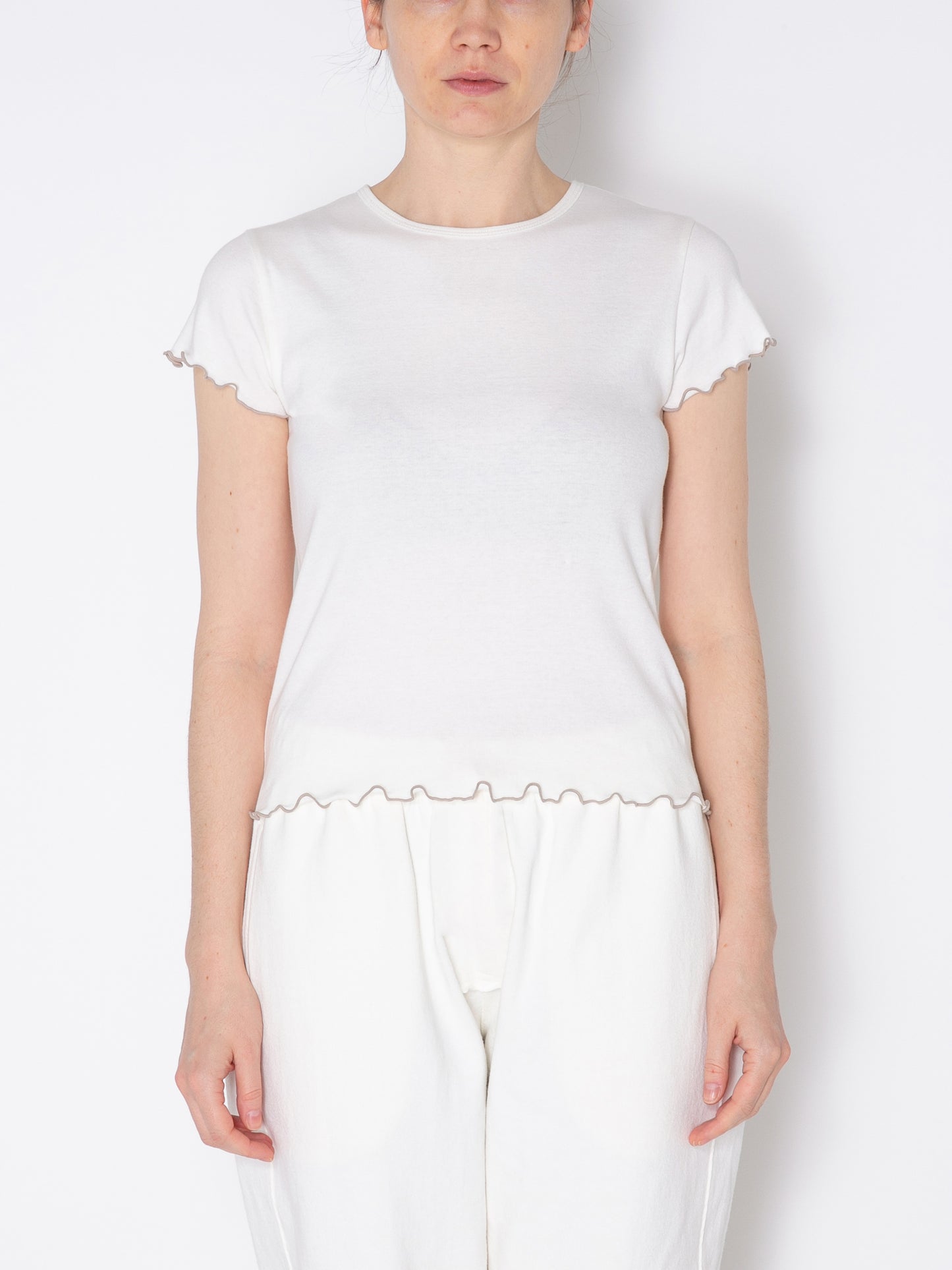 LOVER S/S TEE ORGANIC COTTON STRETCH JERSEY AM-C0011 O.White