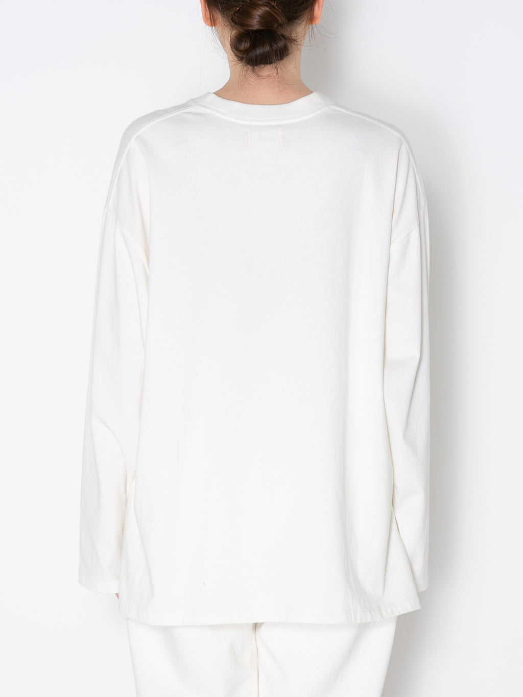 BAGGY L/S TEE ORGANIC COTTON JERSEY AM-C0003 O.White