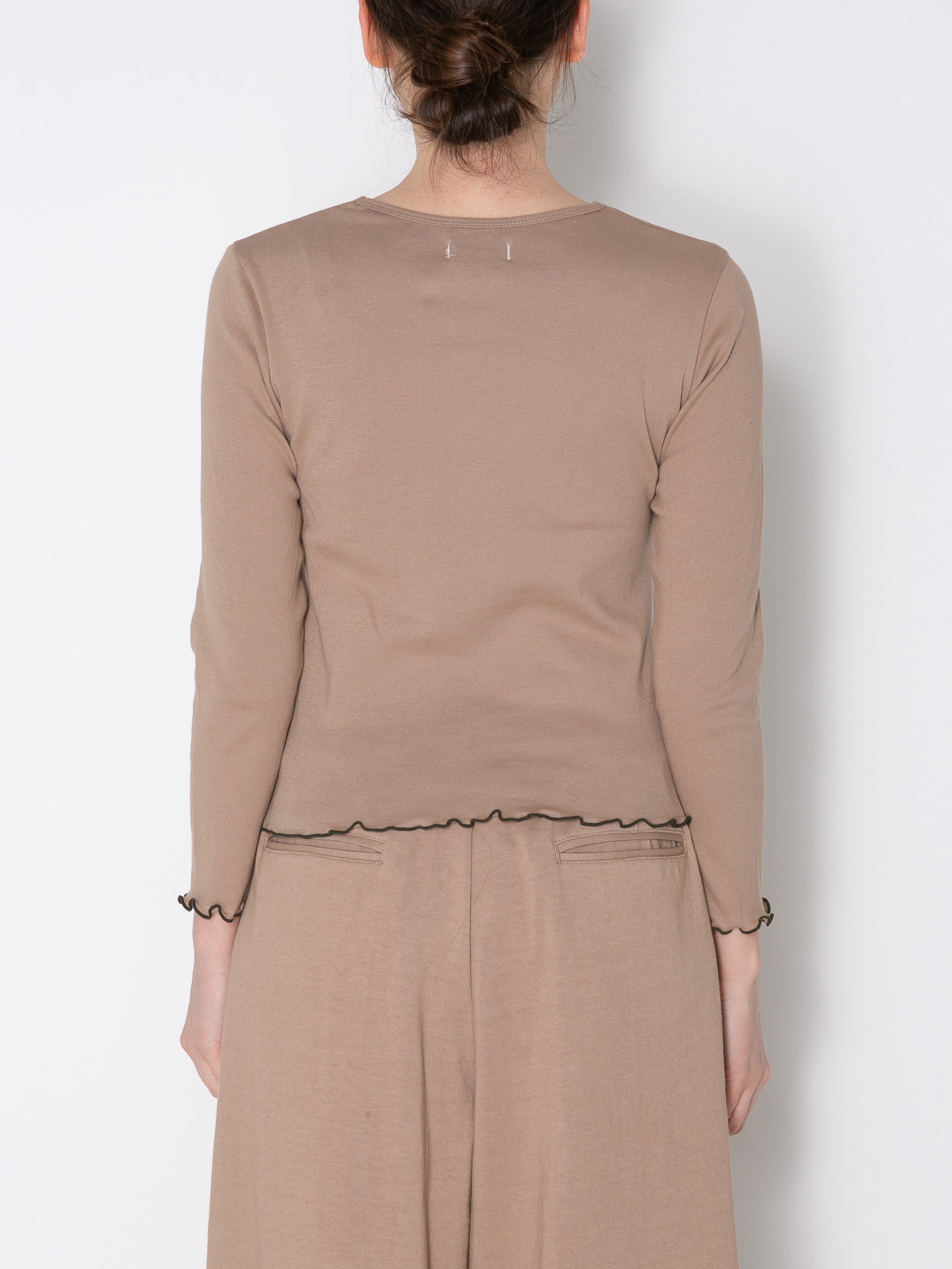 LOVER L/S TEE ORGANIC COTTON STRETCH JERSEY AM-C0010 Beige