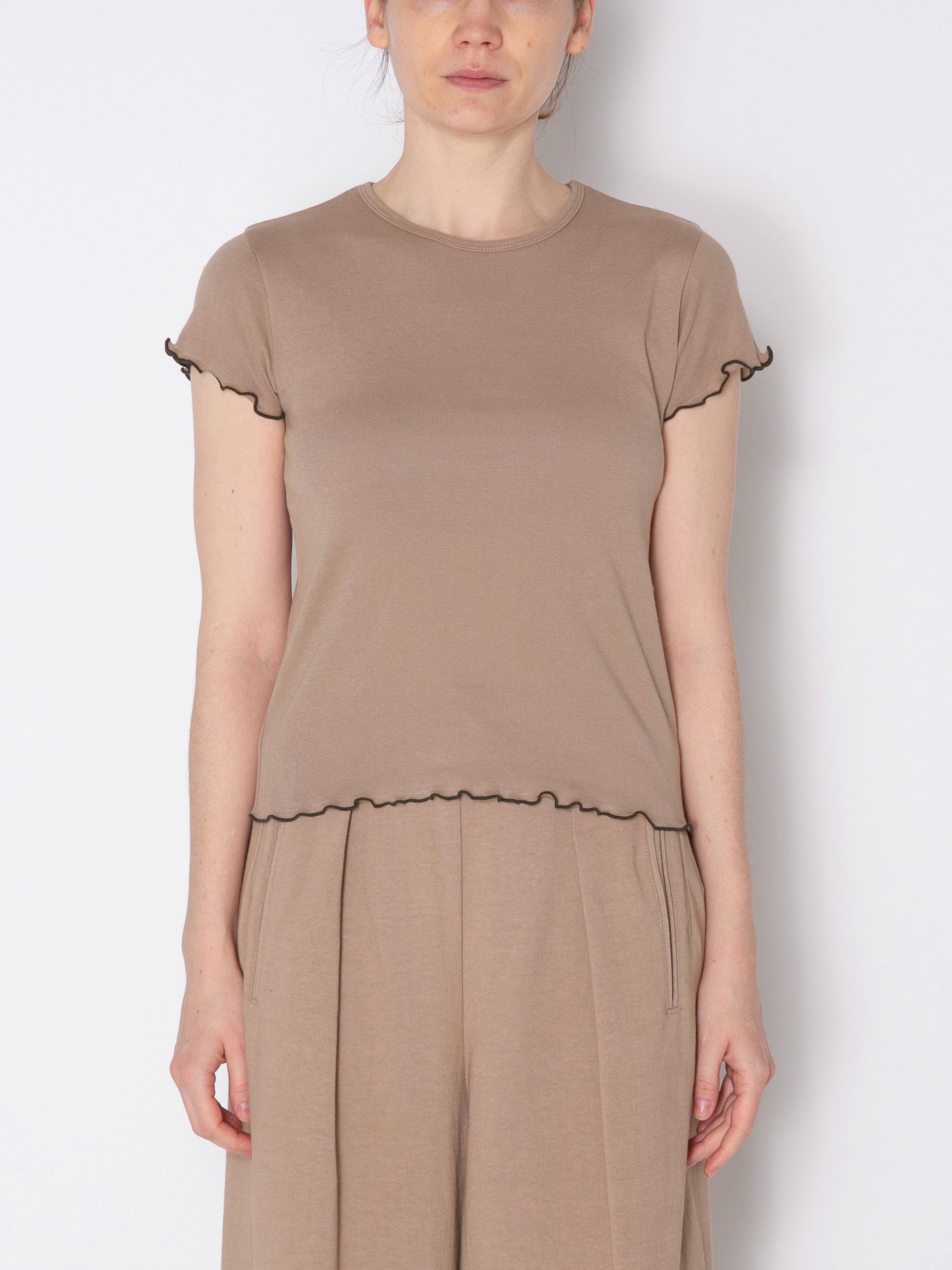 LOVER S/S TEE ORGANIC COTTON STRETCH JERSEY AM-C0011 Beige