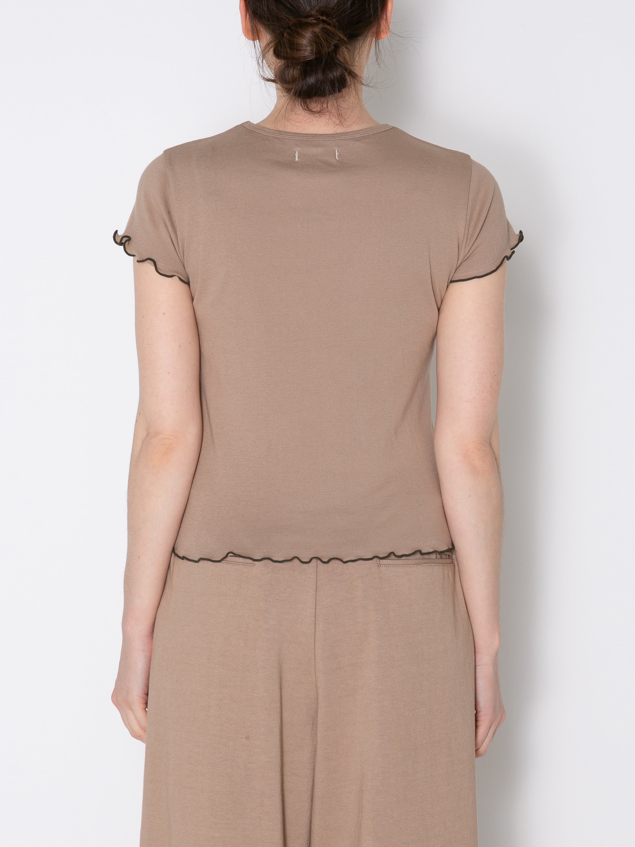 LOVER S/S TEE ORGANIC COTTON STRETCH JERSEY AM-C0011 Beige