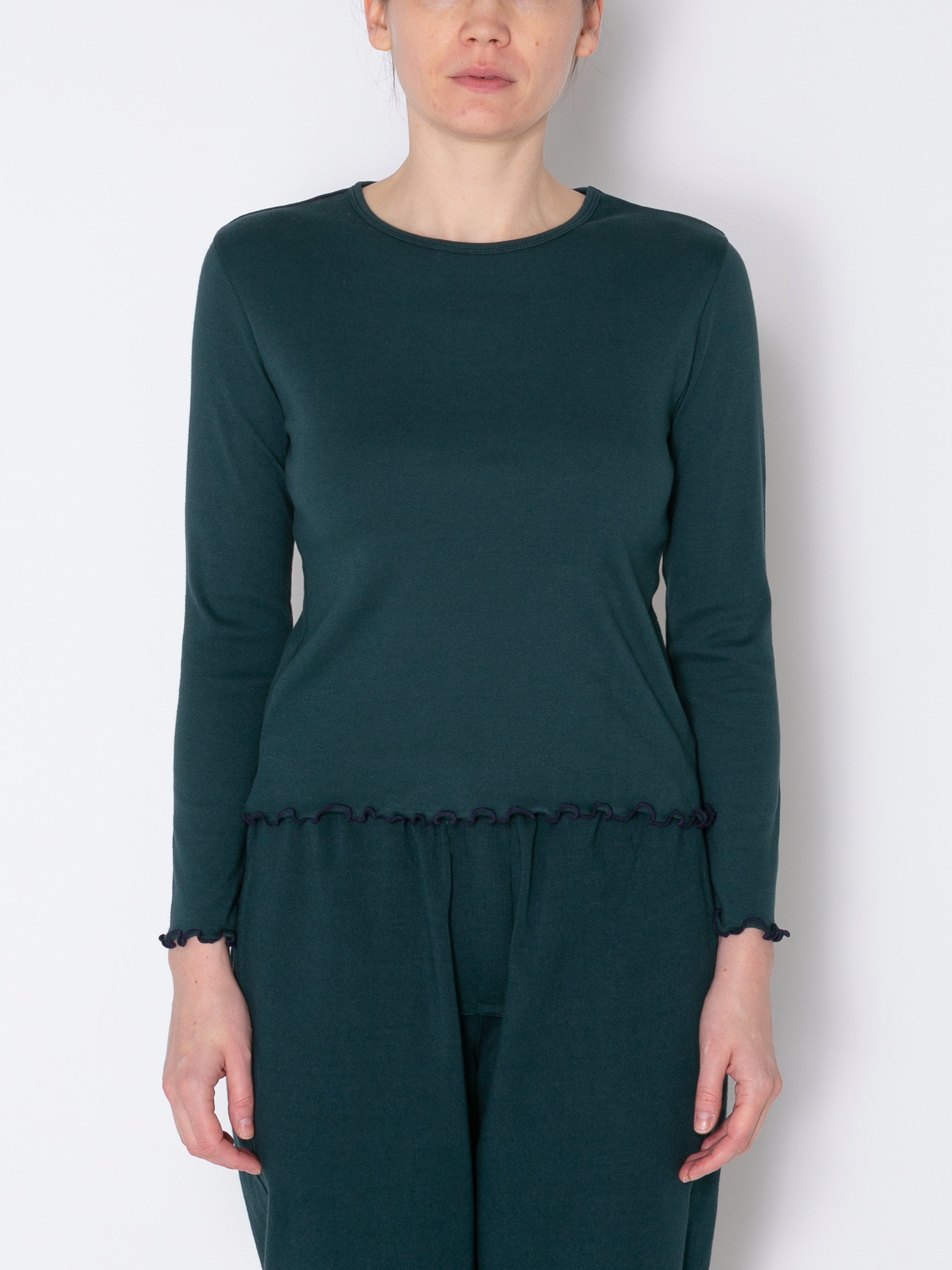 LOVER L/S TEE ORGANIC COTTON STRETCH JERSEY AM-C0010 Forest