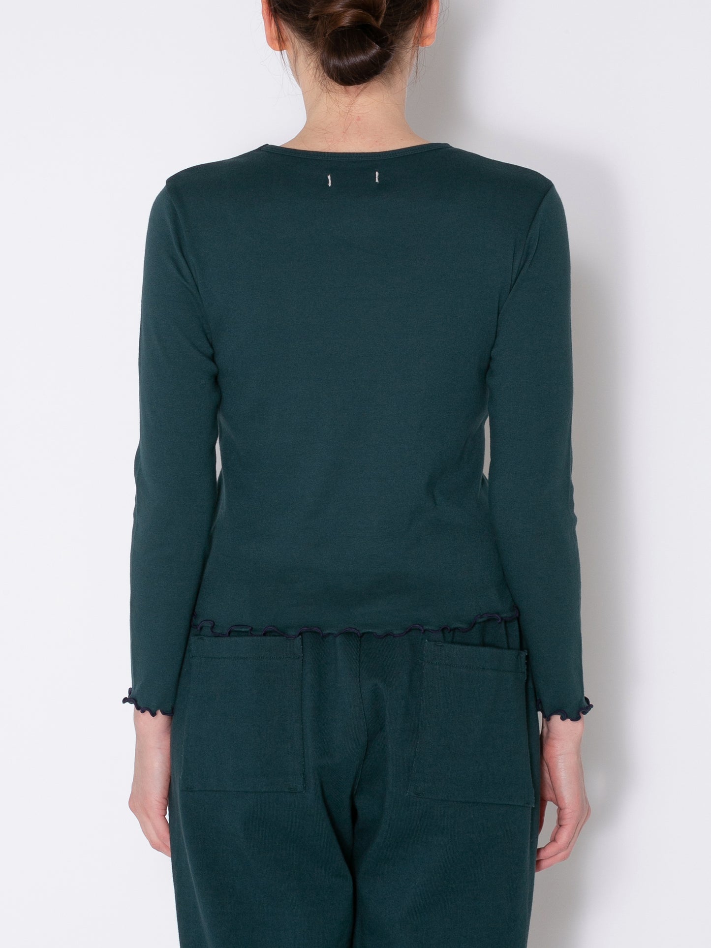 LOVER L/S TEE ORGANIC COTTON STRETCH JERSEY AM-C0010 Forest