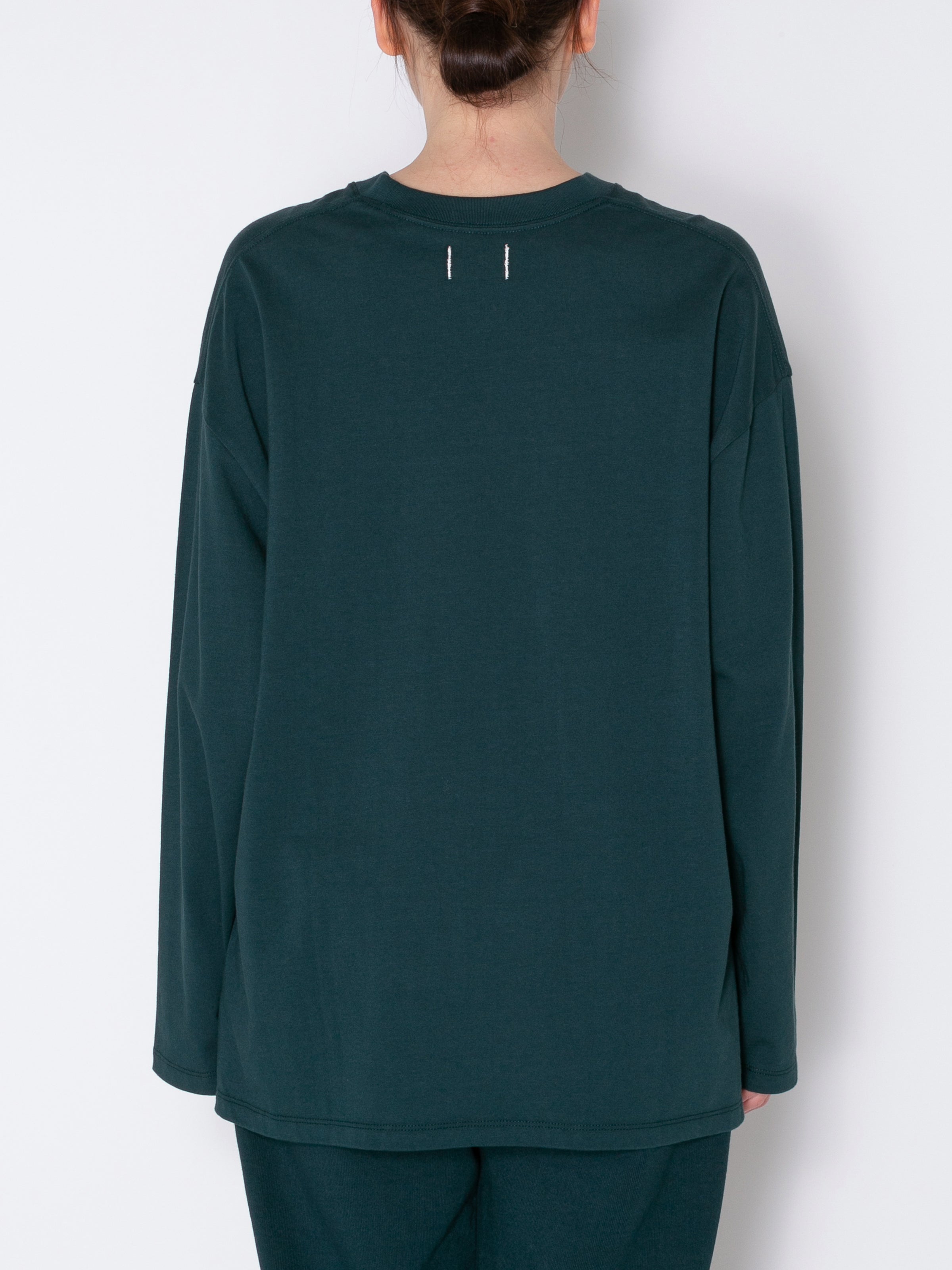BAGGY L/S TEE ORGANIC COTTON JERSEY AM-C0003 Forest