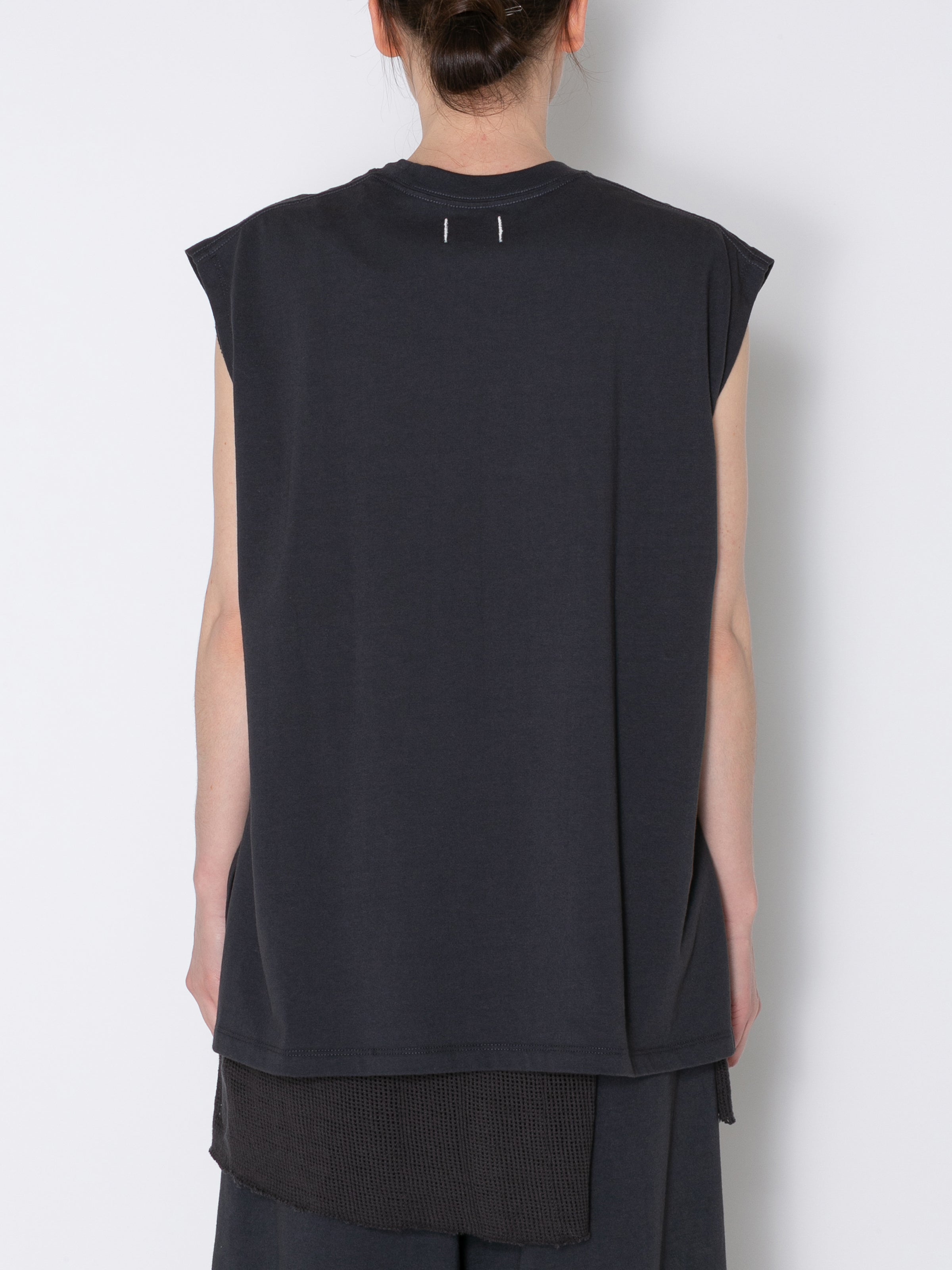 BAGGY N/S TEE ORGANIC COTTON JERSEY AM-C0005 Charcoal