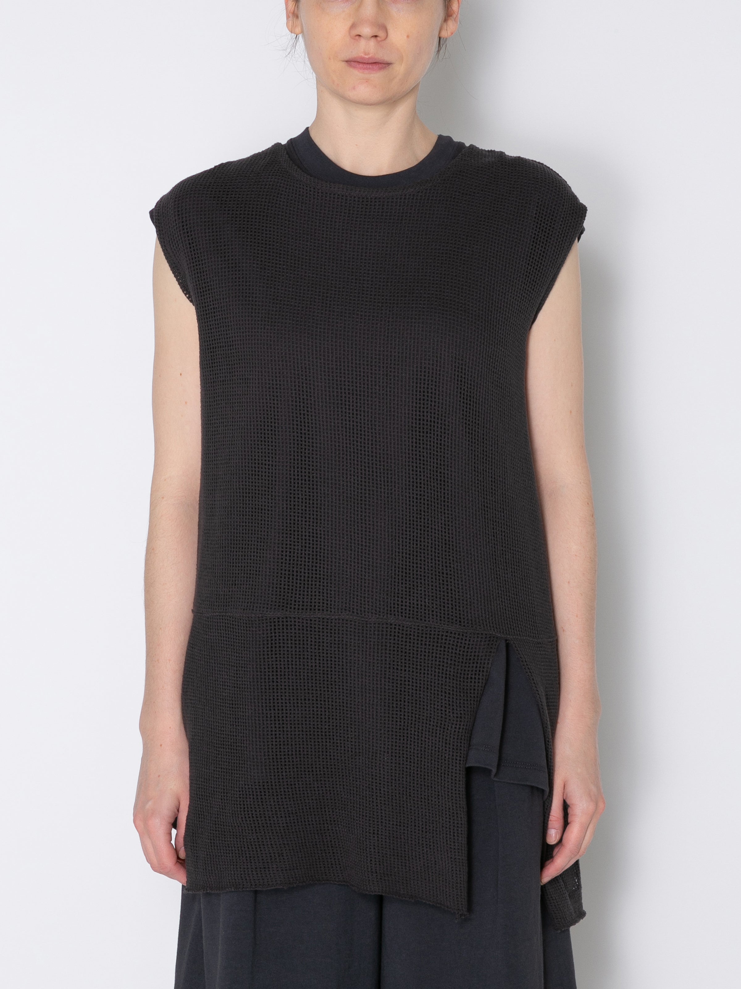 GRATEFUL N/S TEE COTTON MESH AM-C0009 Charcoal