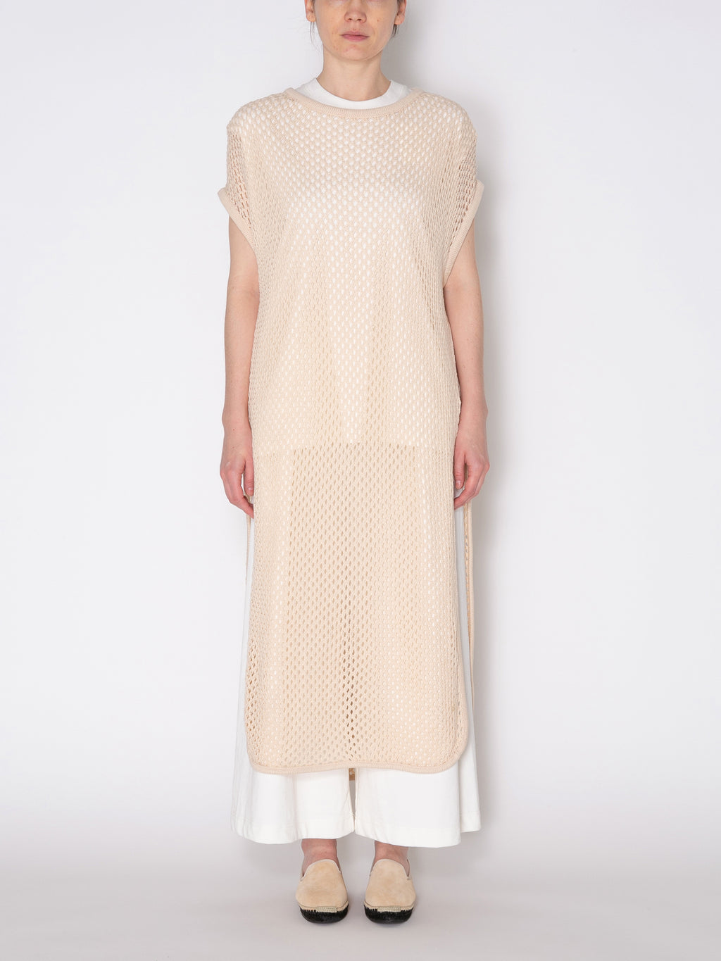 LOVER DRESS C/A MESH KNIT AM-K0002 O.White