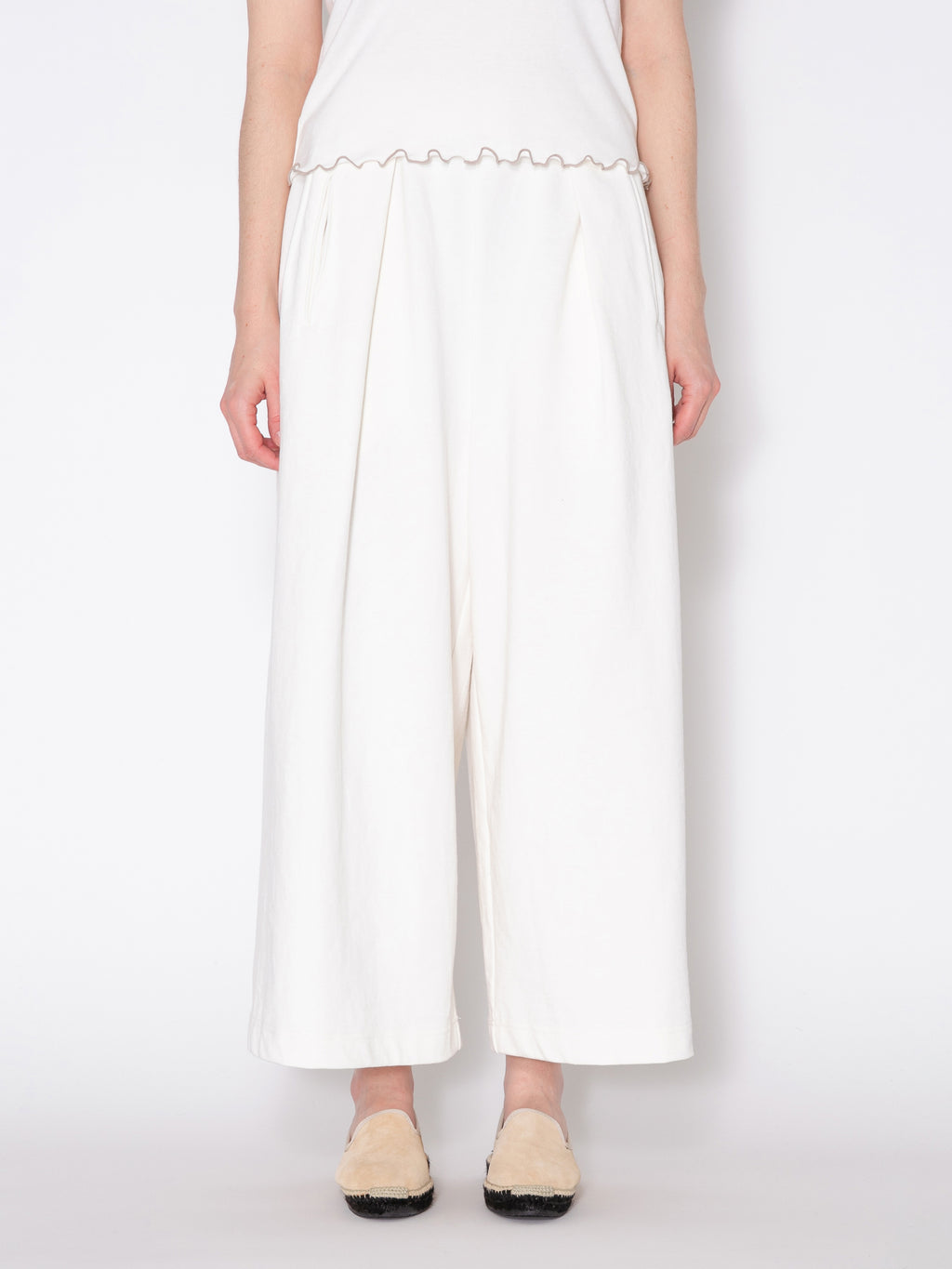 HAKAMA PANTS US COTTON JERSEY AM-P0007 O.White