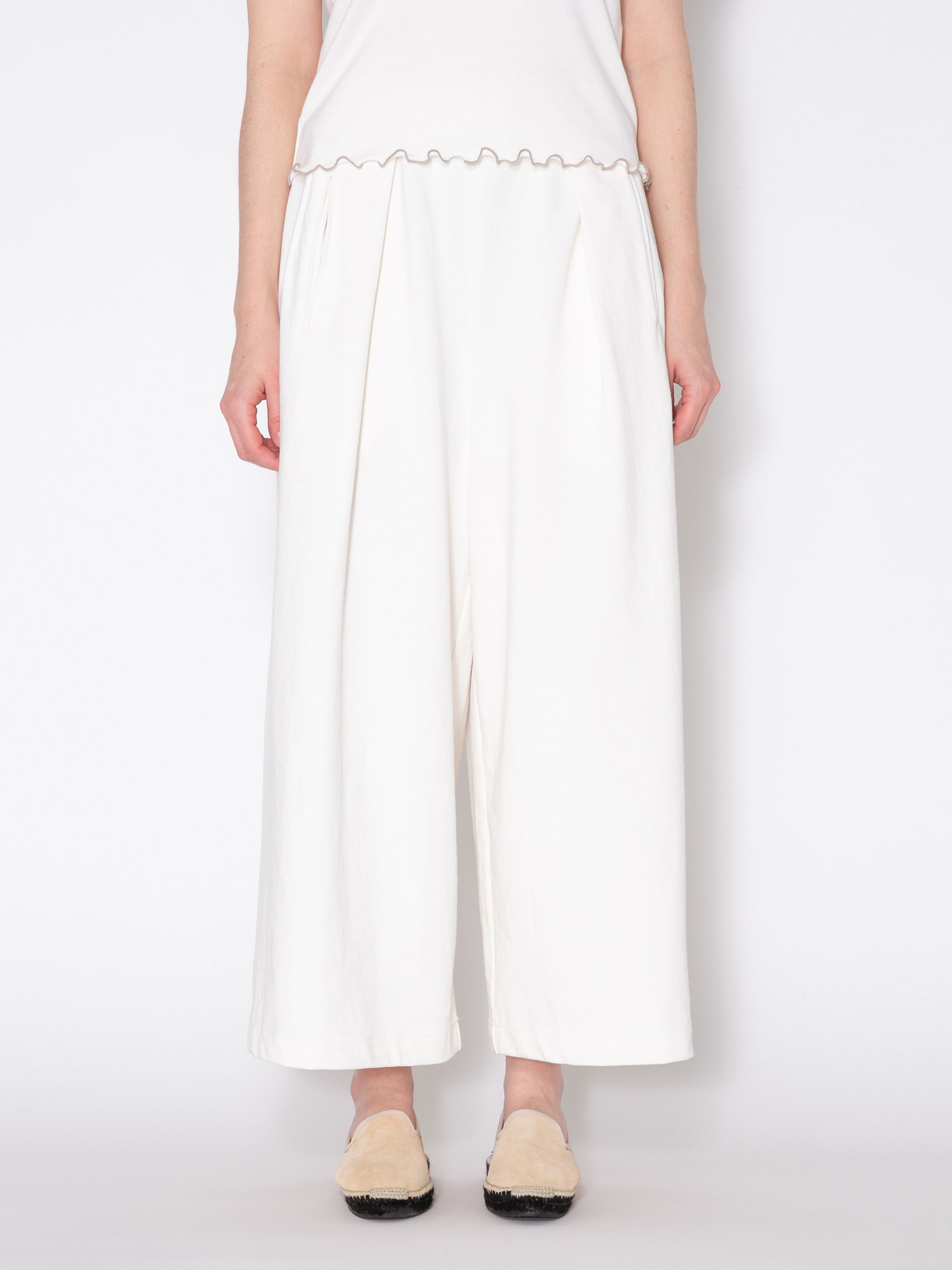 HAKAMA PANTS US COTTON JERSEY AM-P0007 O.White