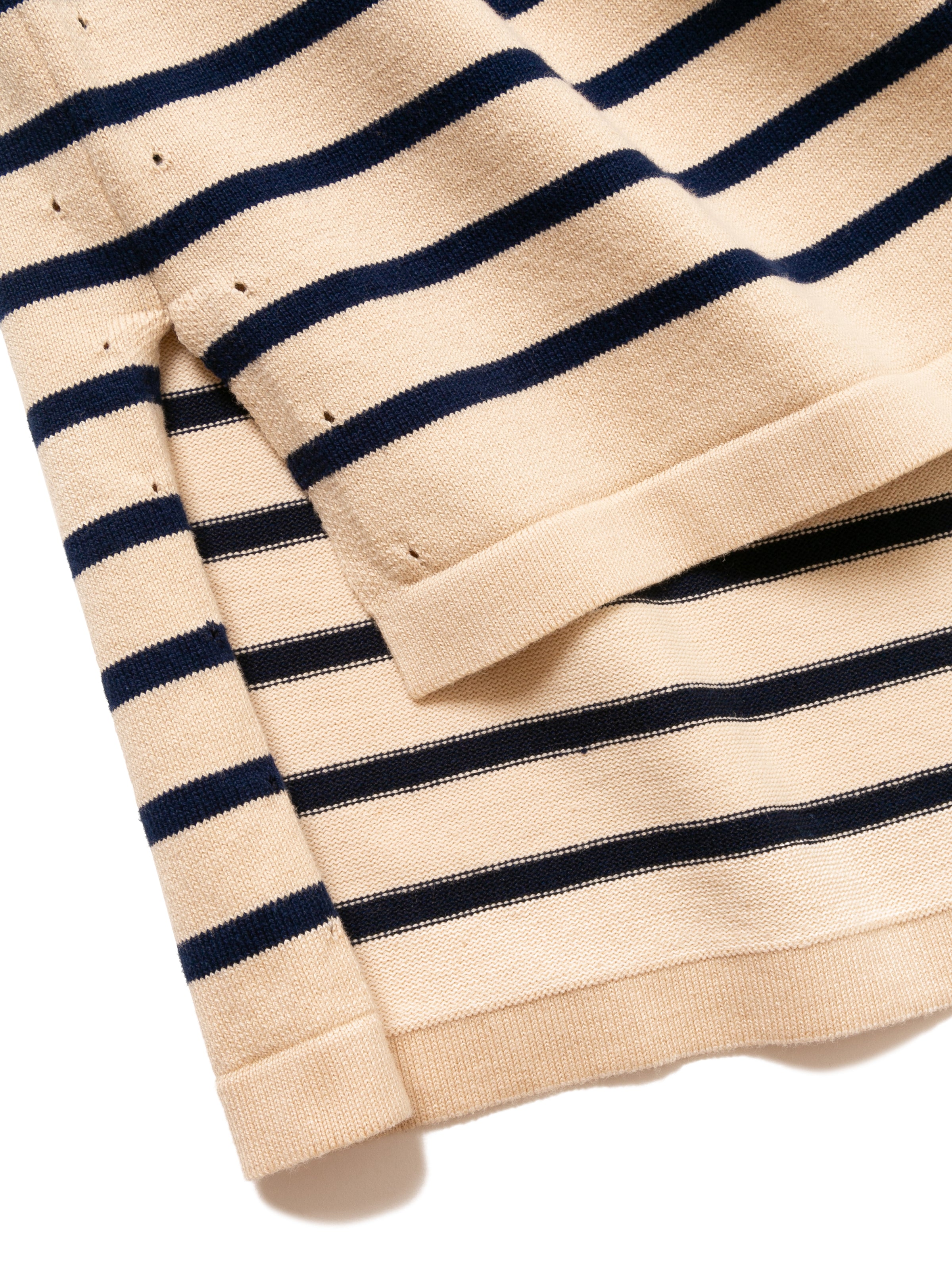 SAILOR SWEATER COMBINATION APRON C/P BORDER KNIT AM-K0003 Natural