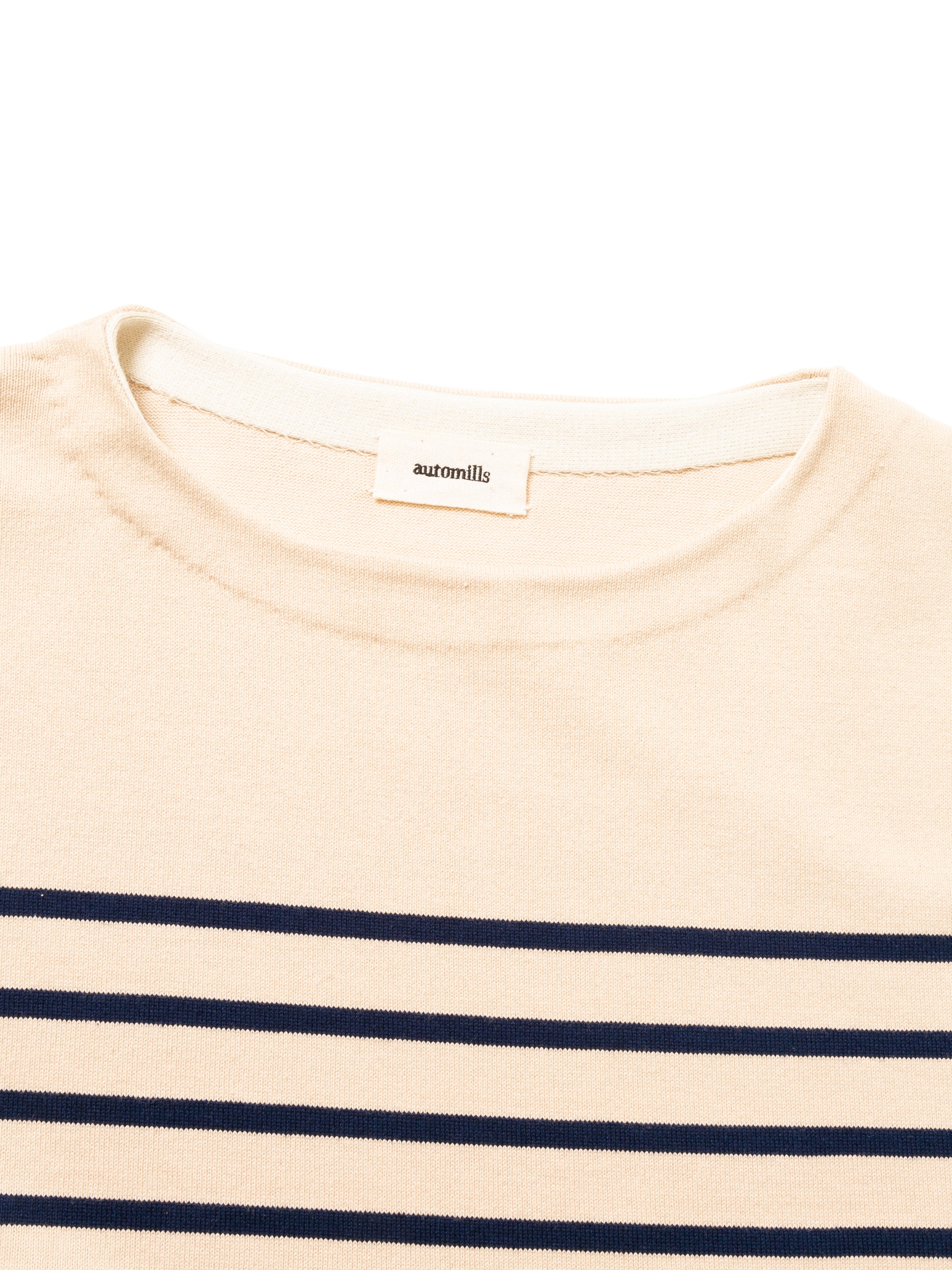 SAILOR SWEATER COMBINATION APRON C/P BORDER KNIT AM-K0003 Natural