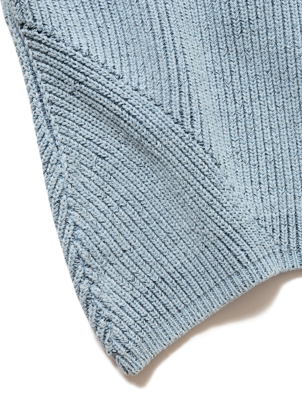 PHAT CREW SWEATER COTTON INDIGO KNIT AM-K0004 LT.Blue