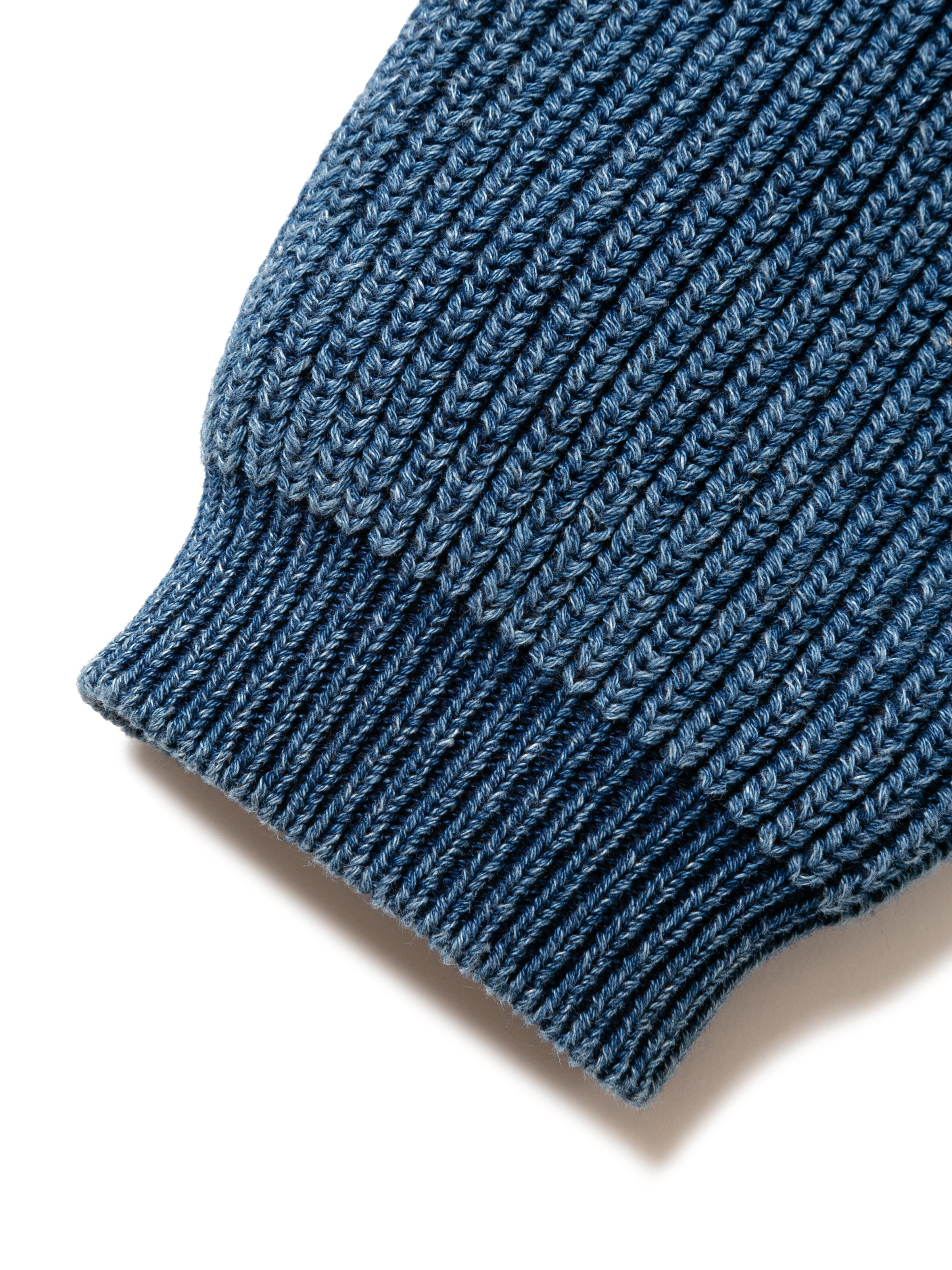 PHAT CREW SWEATER COTTON INDIGO KNIT AM-K0004 Blue