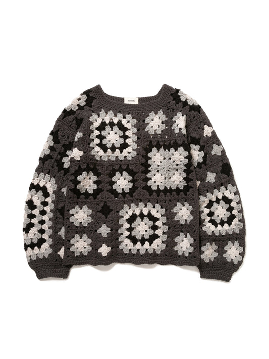 GRATEFUL SWEATER C/A HAND CROCHET AM-K0006 Charcoal