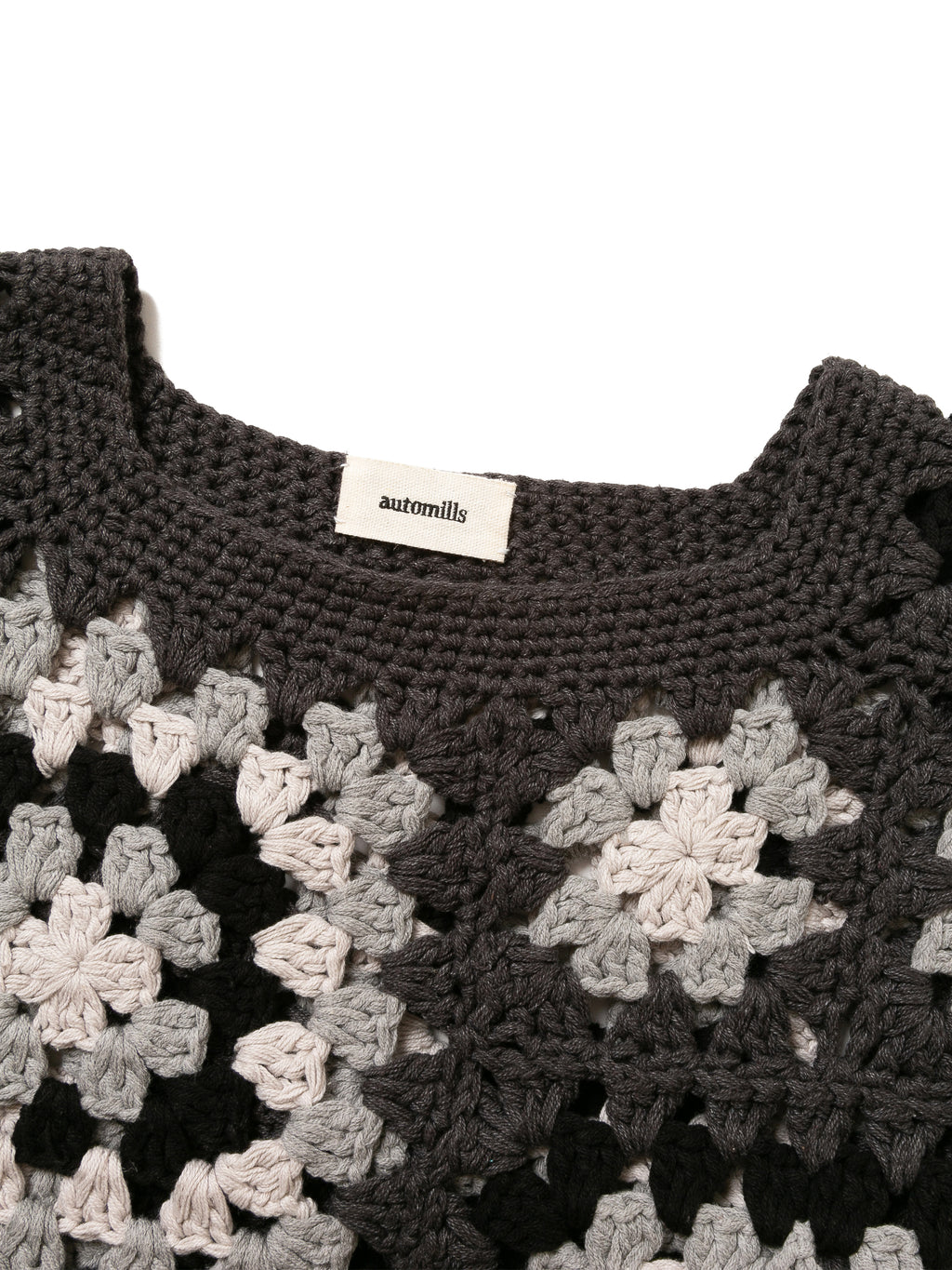 GRATEFUL SWEATER C/A HAND CROCHET AM-K0006 Charcoal