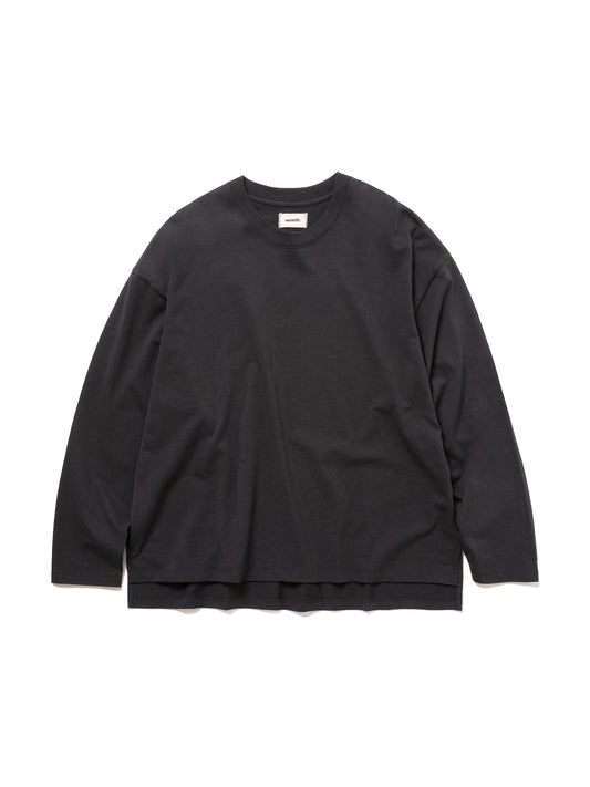 BAGGY L/S TEE ORGANIC COTTON JERSEY AM-C0003 Charcoal