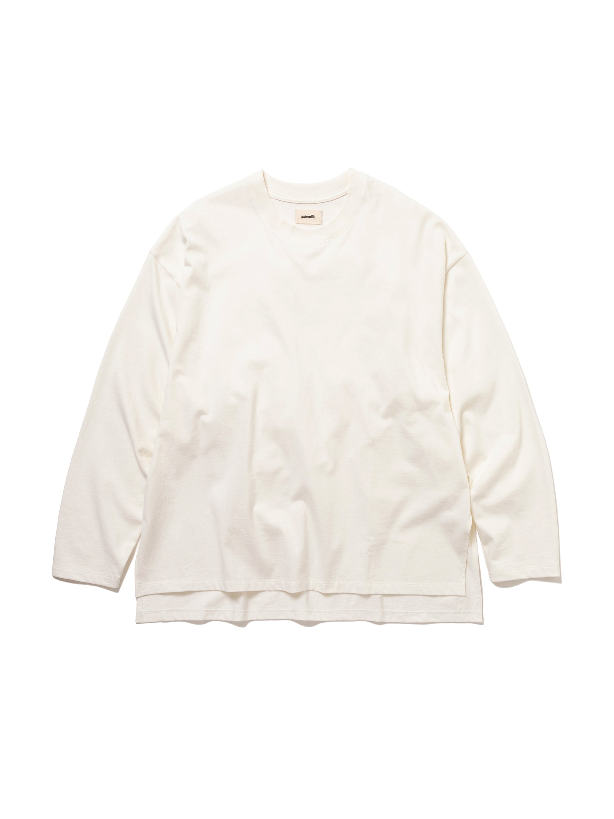 BAGGY L/S TEE ORGANIC COTTON JERSEY AM-C0003 O.White