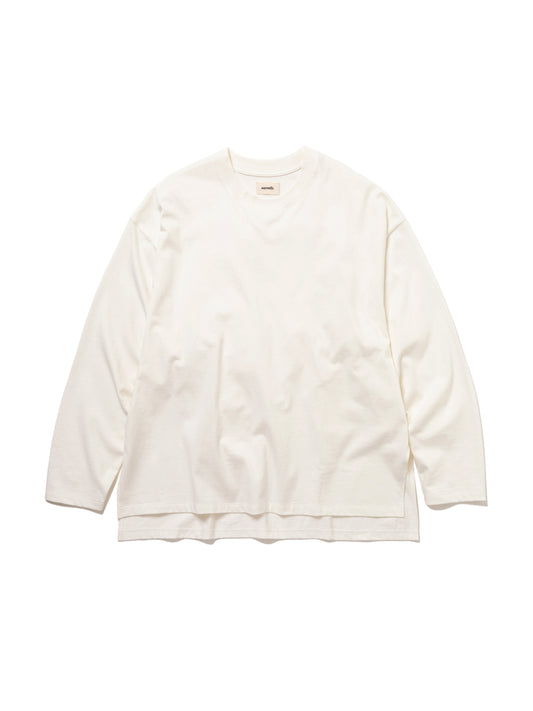 BAGGY L/S TEE ORGANIC COTTON JERSEY AM-C0003 O.White