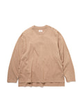 BAGGY L/S TEE ORGANIC COTTON JERSEY AM-C0003 Beige