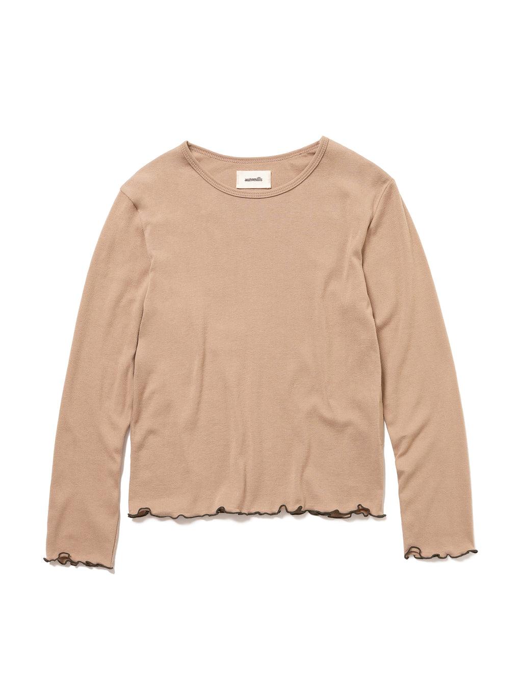 LOVER L/S TEE ORGANIC COTTON STRETCH JERSEY AM-C0010 Beige