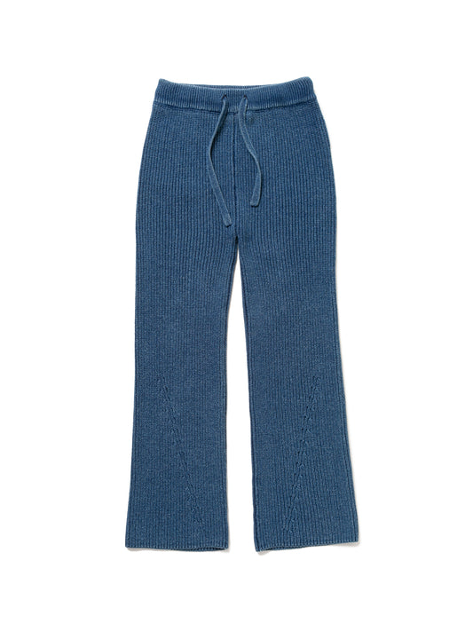 PHAT PANTS COTTON INDIGO KNIT AM-P0002 Blue