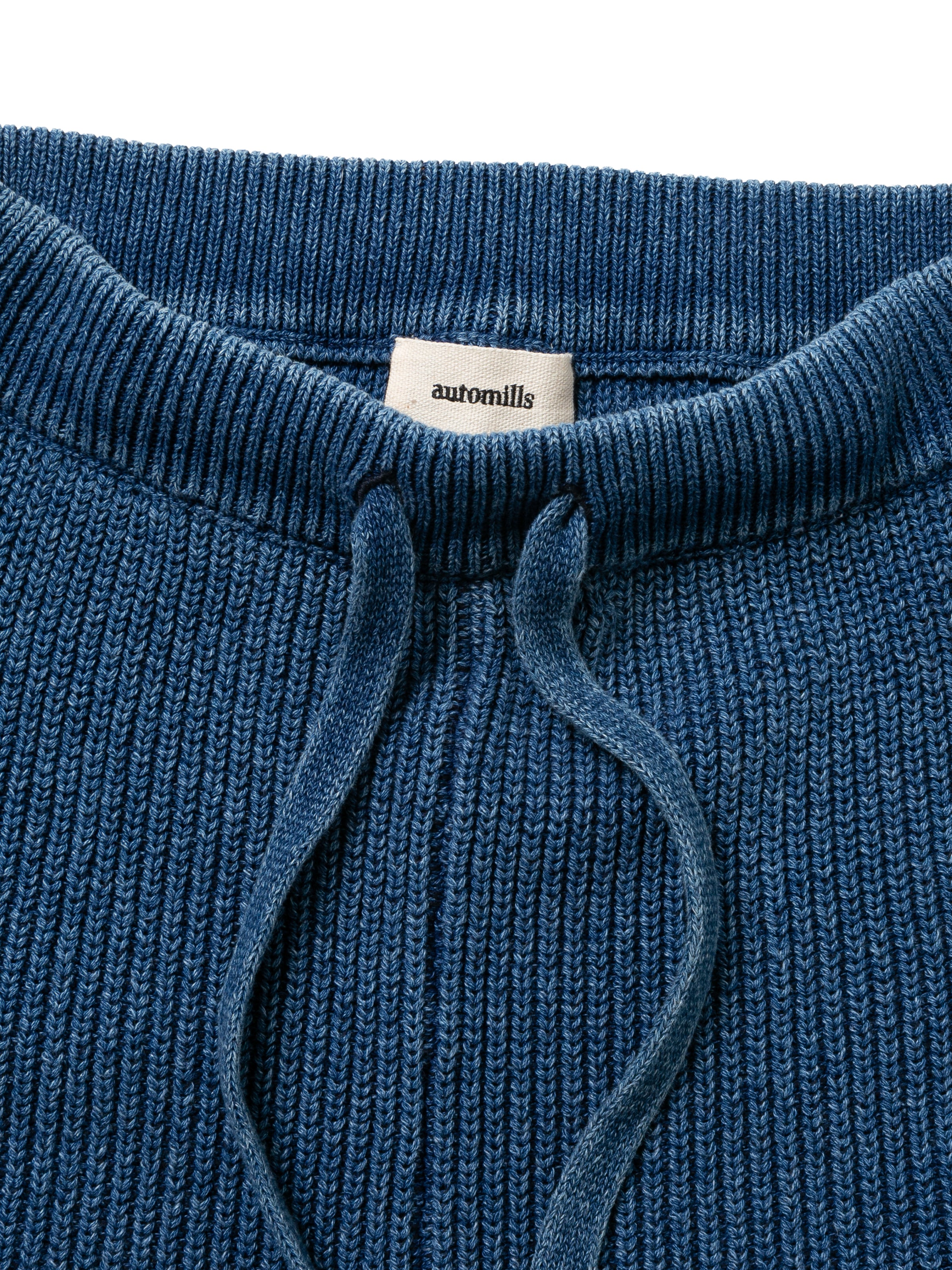 PHAT PANTS COTTON INDIGO KNIT AM-P0002 Blue