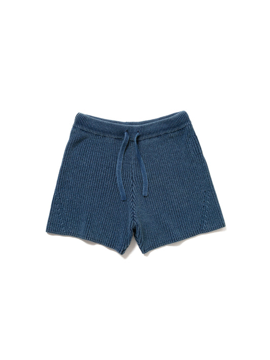 PHAT SHORTS COTTON INDIGO KNIT AM-P0003 Blue