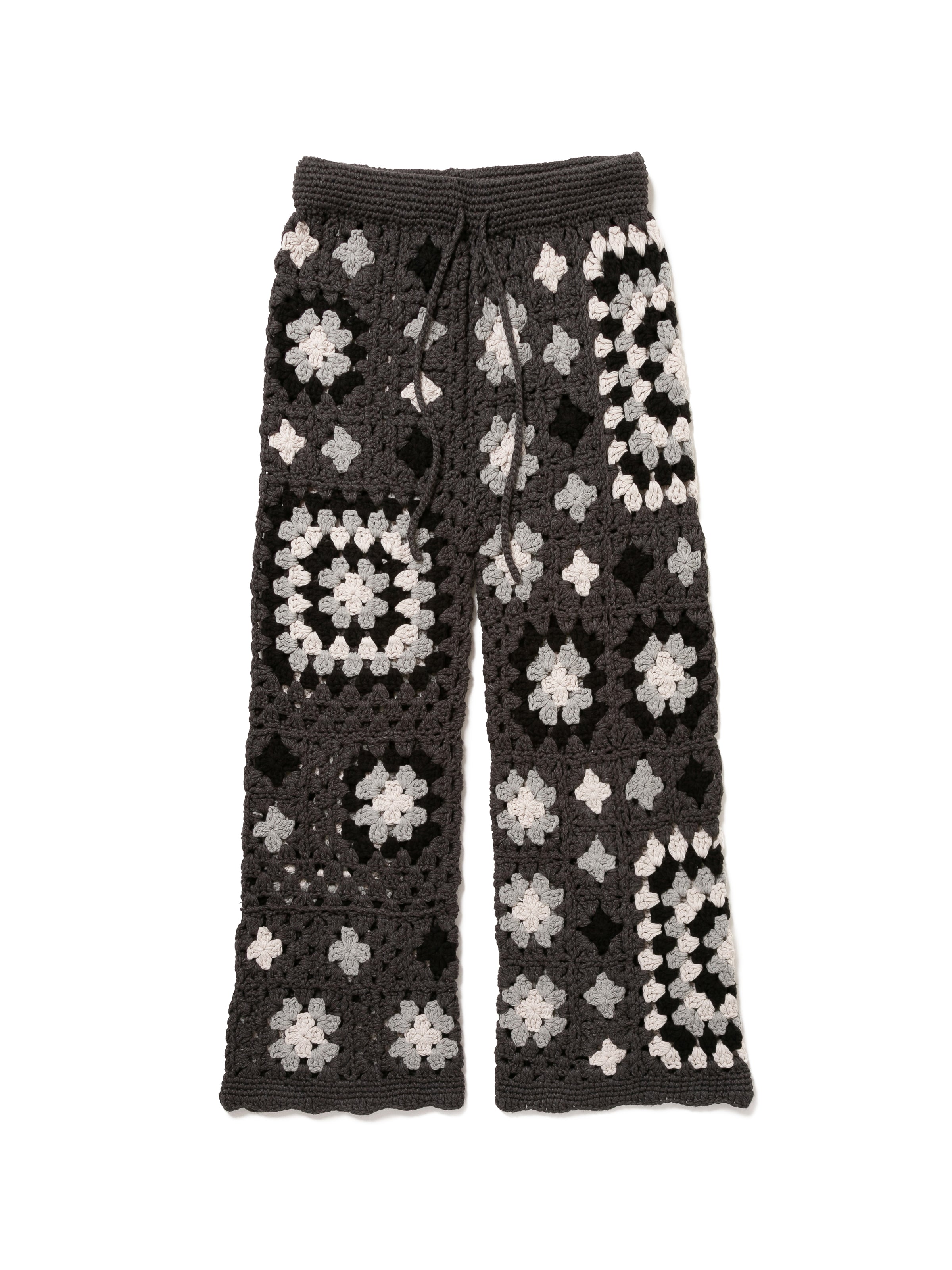 GRATEFUL PANTS C/A HAND CROCHET AM-P0004 Charcoal
