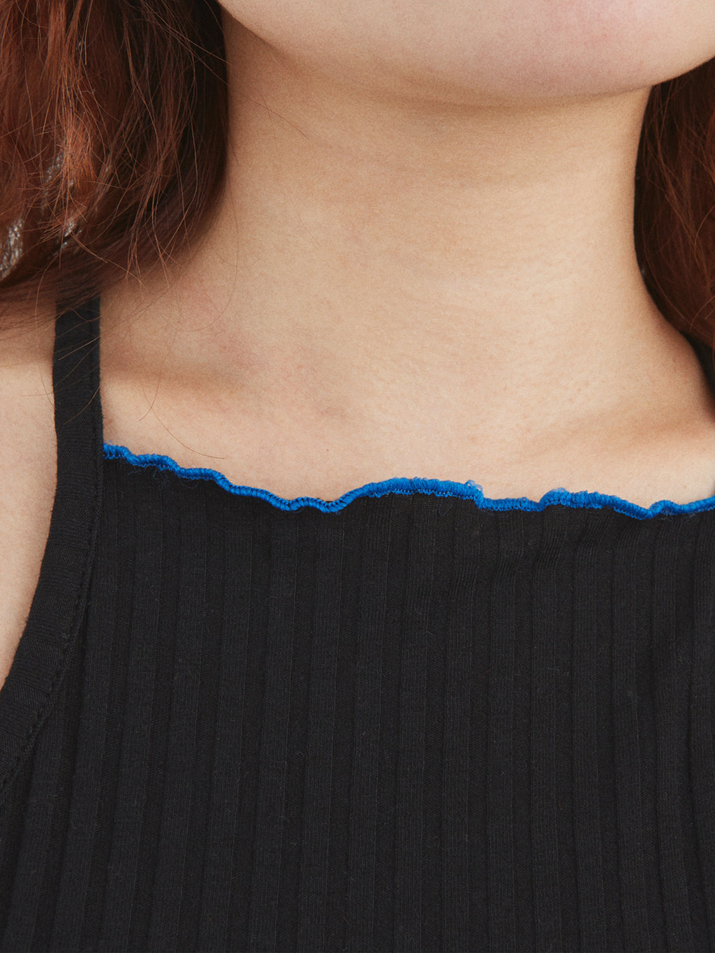 LOVER CAMISOLE RIB STRETCH JERSEY AM-C0216 Black