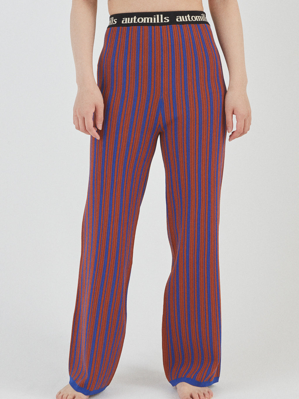 PHAT STRIPE PANTS RAYON MIX YARN AM-K0204 Brw/Blu