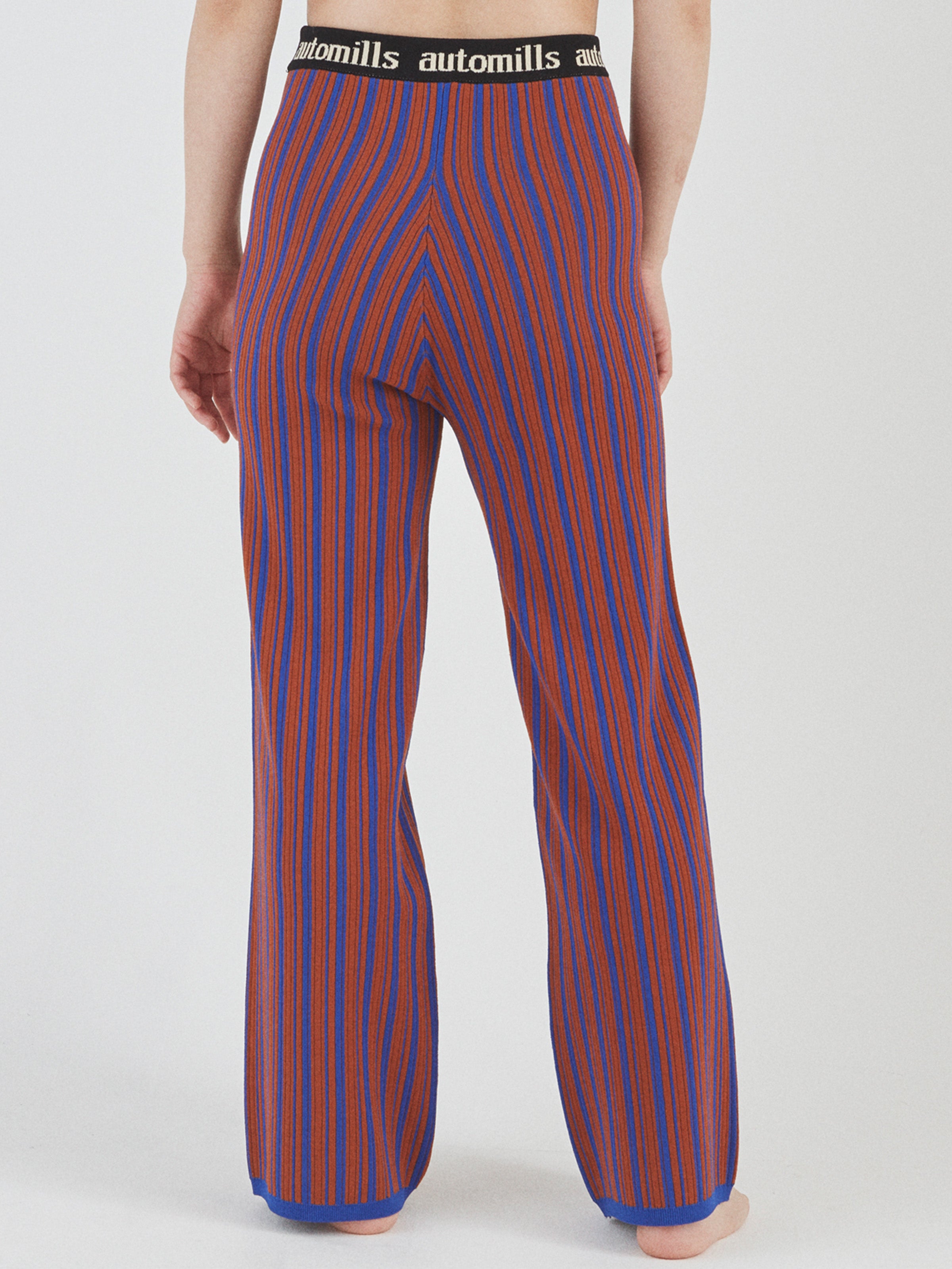 PHAT STRIPE PANTS RAYON MIX YARN AM-K0204 Brw/Blu