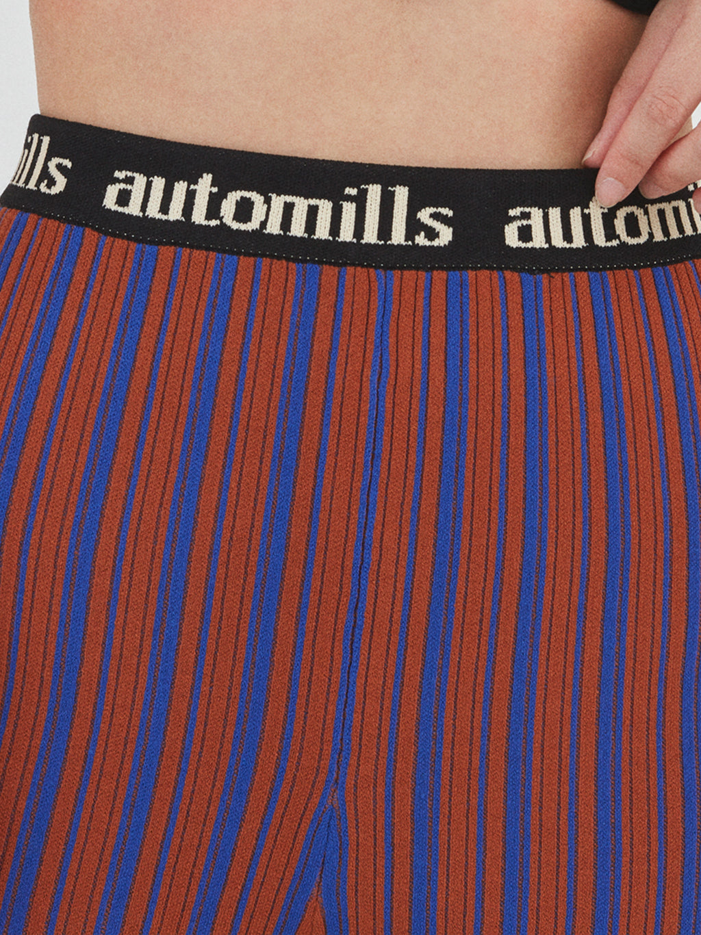 PHAT STRIPE PANTS RAYON MIX YARN AM-K0204 Brw/Blu