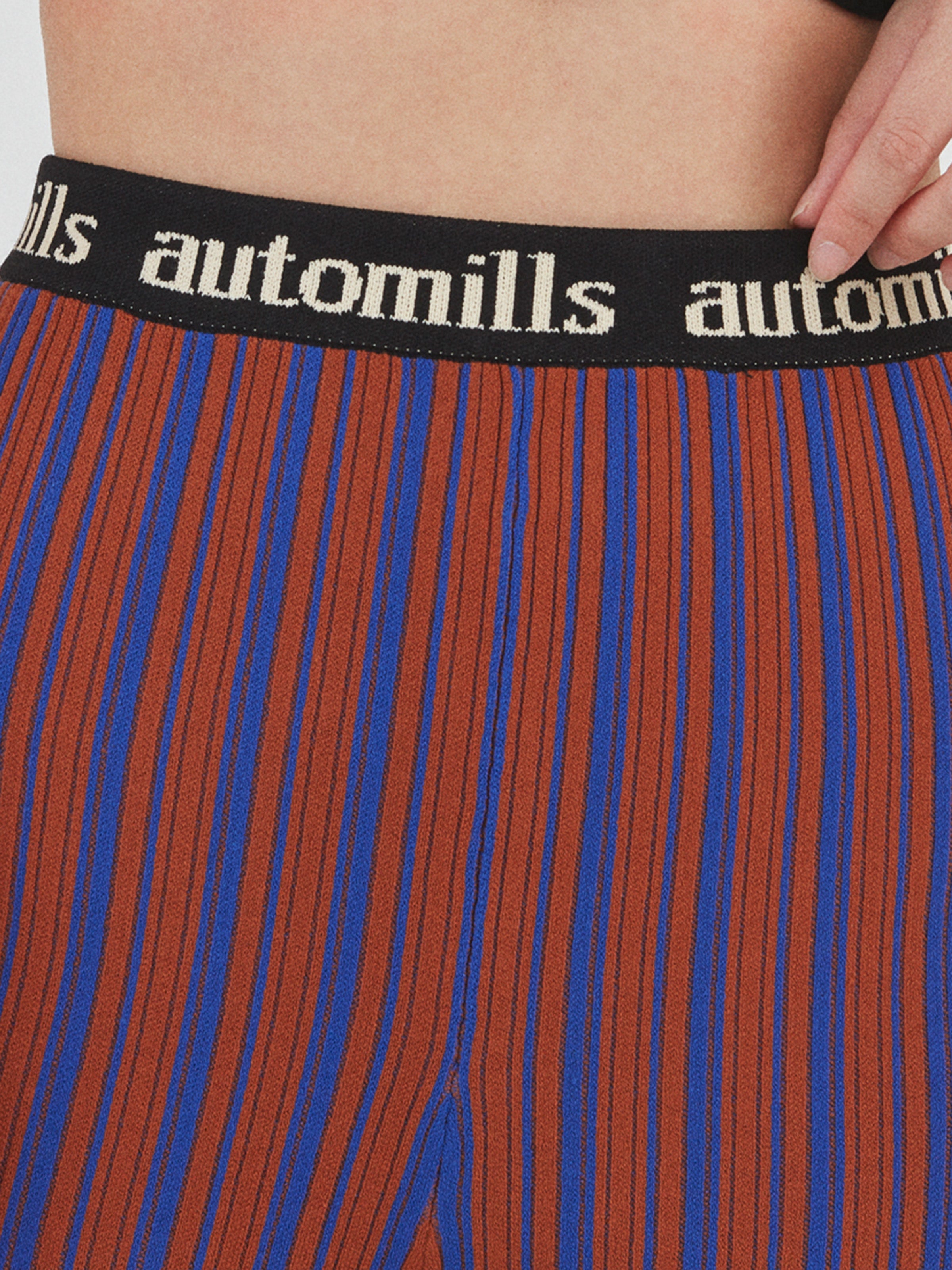 PHAT STRIPE PANTS RAYON MIX YARN AM-K0204 Brw/Blu