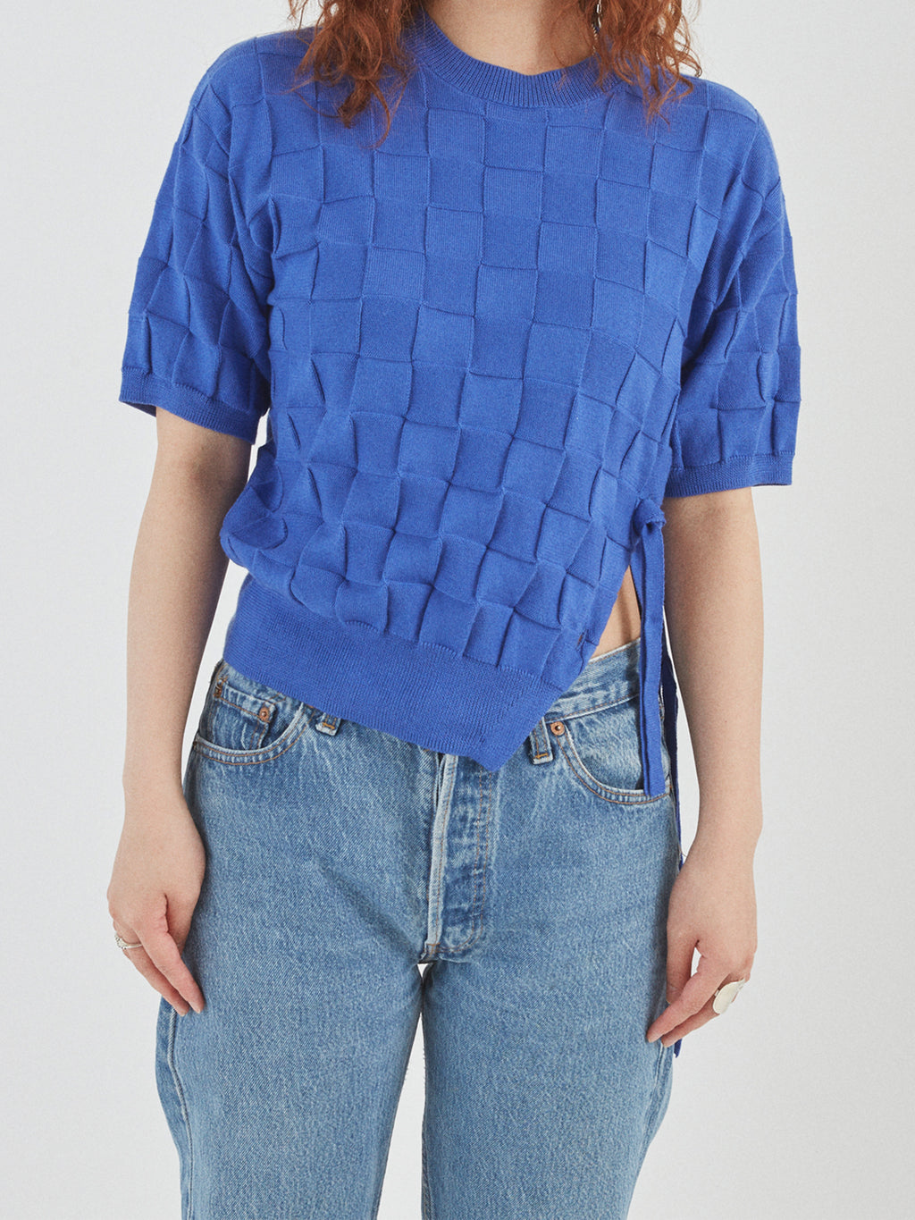 DREAMER TOP SS COTTON YARN AM-K0210 Blue