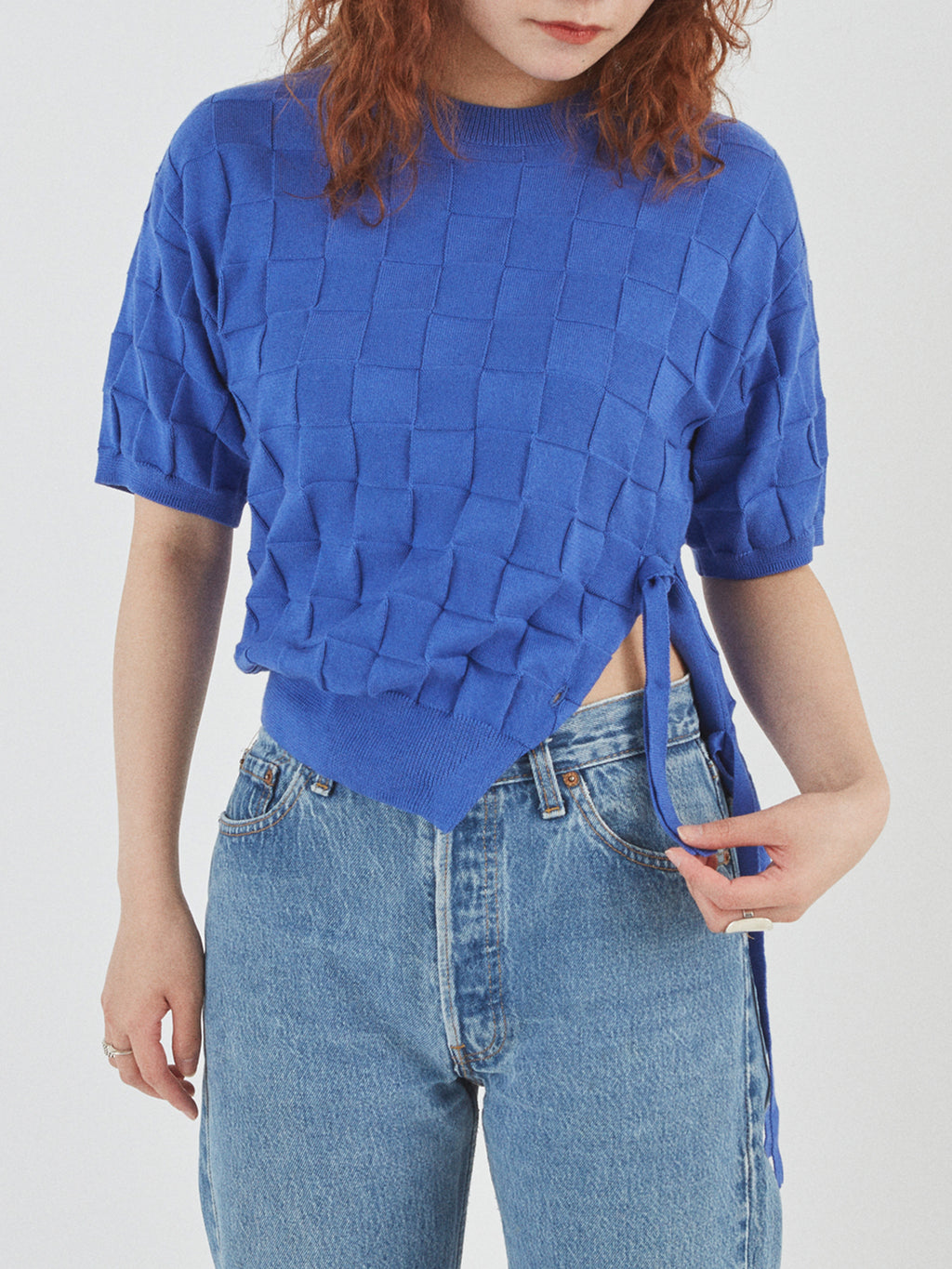DREAMER TOP SS COTTON YARN AM-K0210 Blue