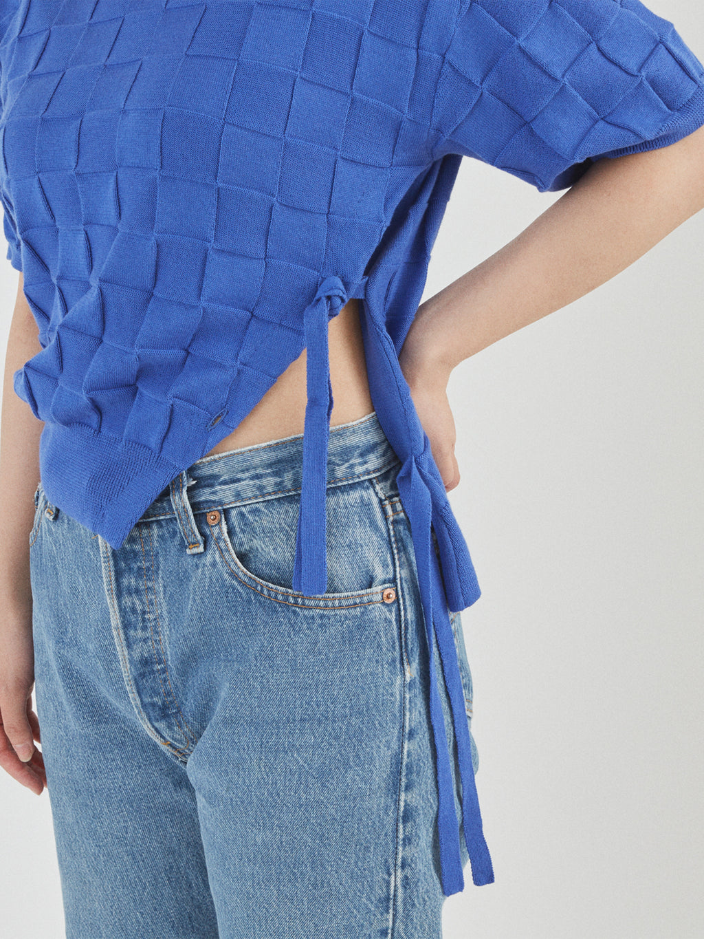 DREAMER TOP SS COTTON YARN AM-K0210 Blue