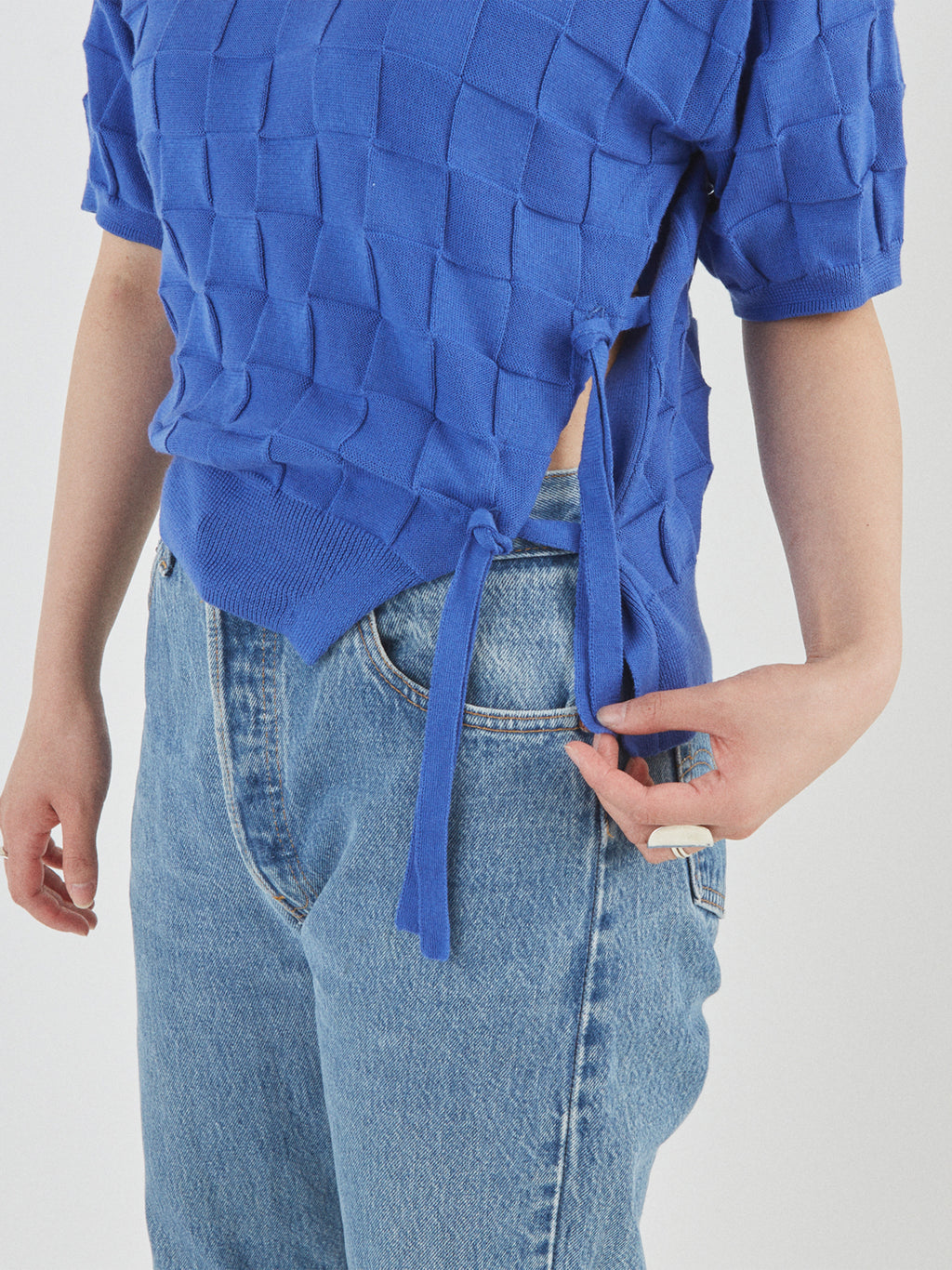 DREAMER TOP SS COTTON YARN AM-K0210 Blue