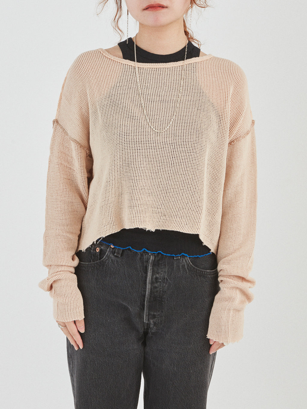 NOMADS L/S TEE COTTON MESH AM-C0213 Beige