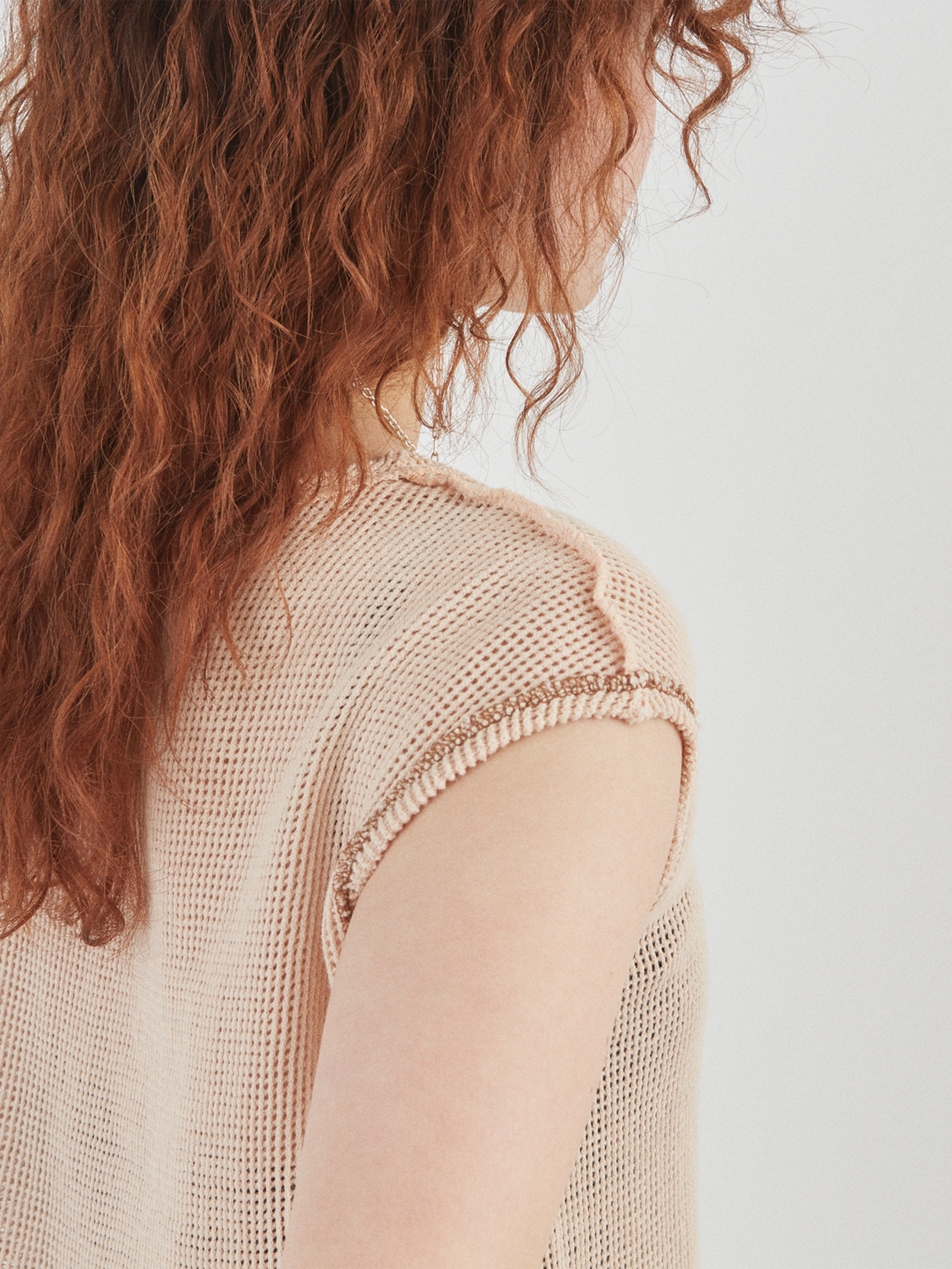 NOMADS N/S TEE LONG COTTON MESH AM-C0214 Beige