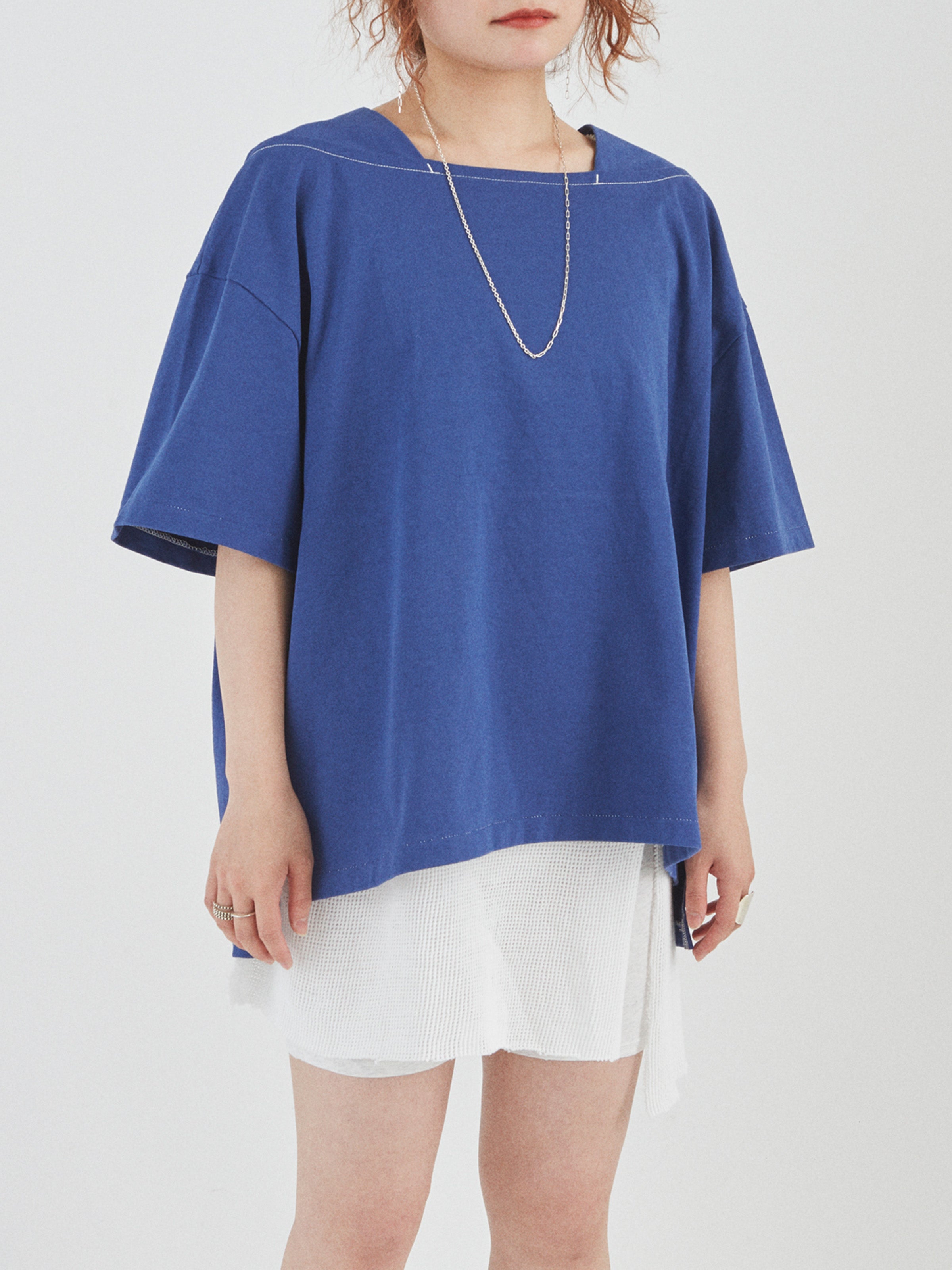 BAGGY BOAT S/S TEE COTTON JERSEY AM-C0206 Blue