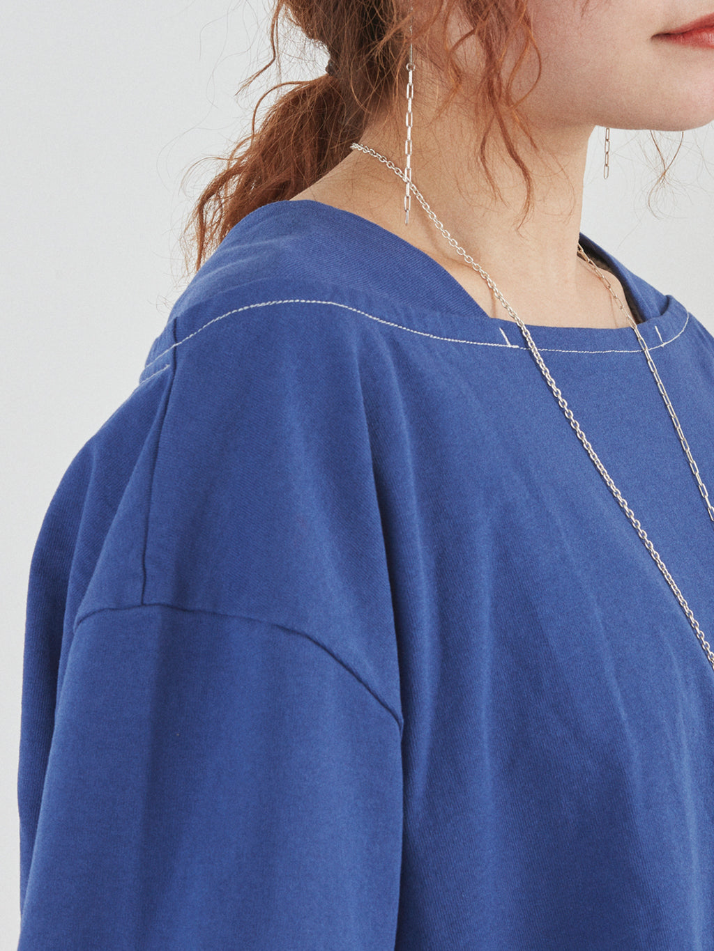 BAGGY BOAT S/S TEE COTTON JERSEY AM-C0206 Blue