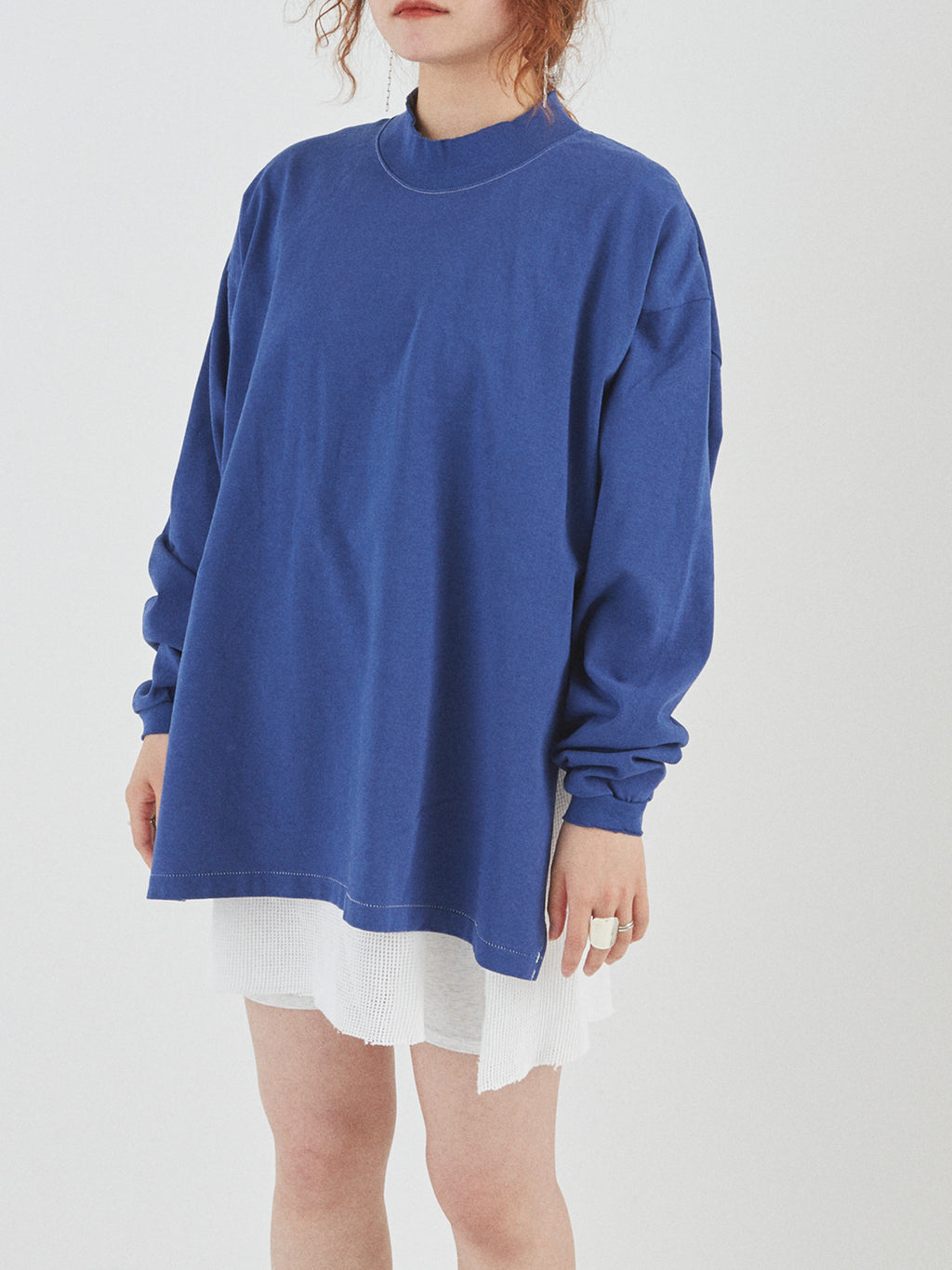 BAGGY L/S TEE COTTON JERSEY AM-C0207 Blue