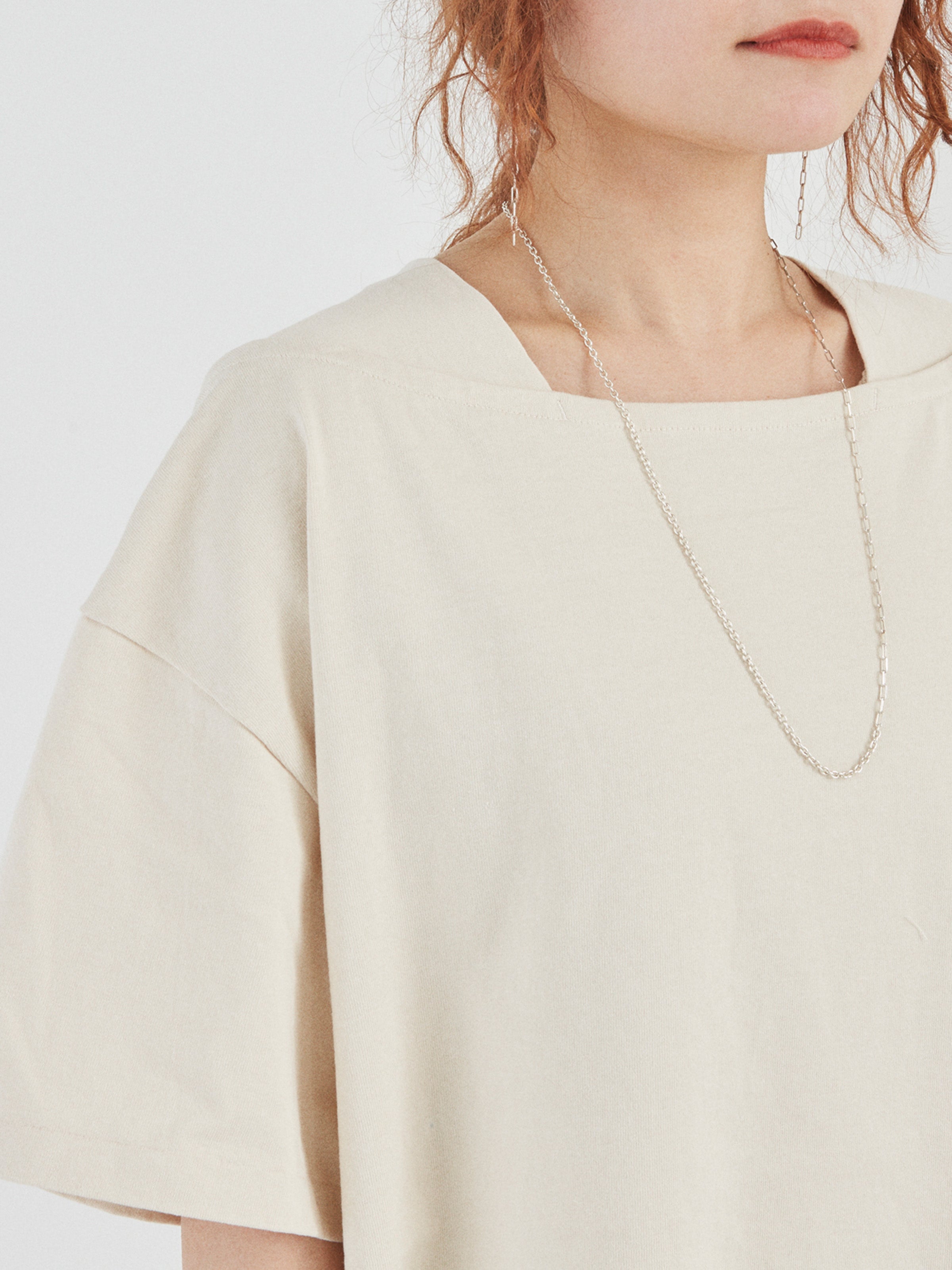 BAGGY BOAT S/S TEE COTTON JERSEY AM-C0206 Natural