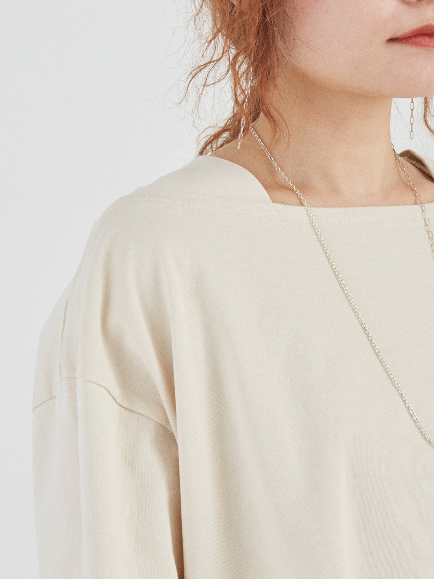 BAGGY BOAT L/S TEE COTTON JERSEY AM-C0205 Natural